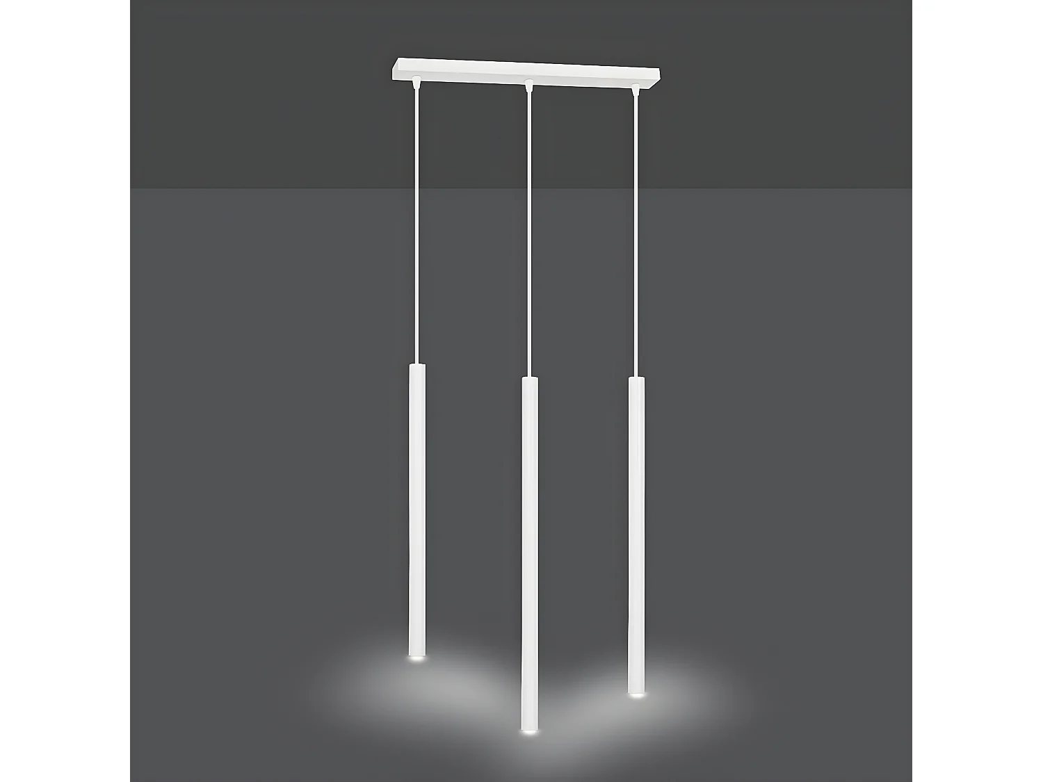 Lampada a Sospensione Selter, Bianco, 45x120x6 cm, Seven Design