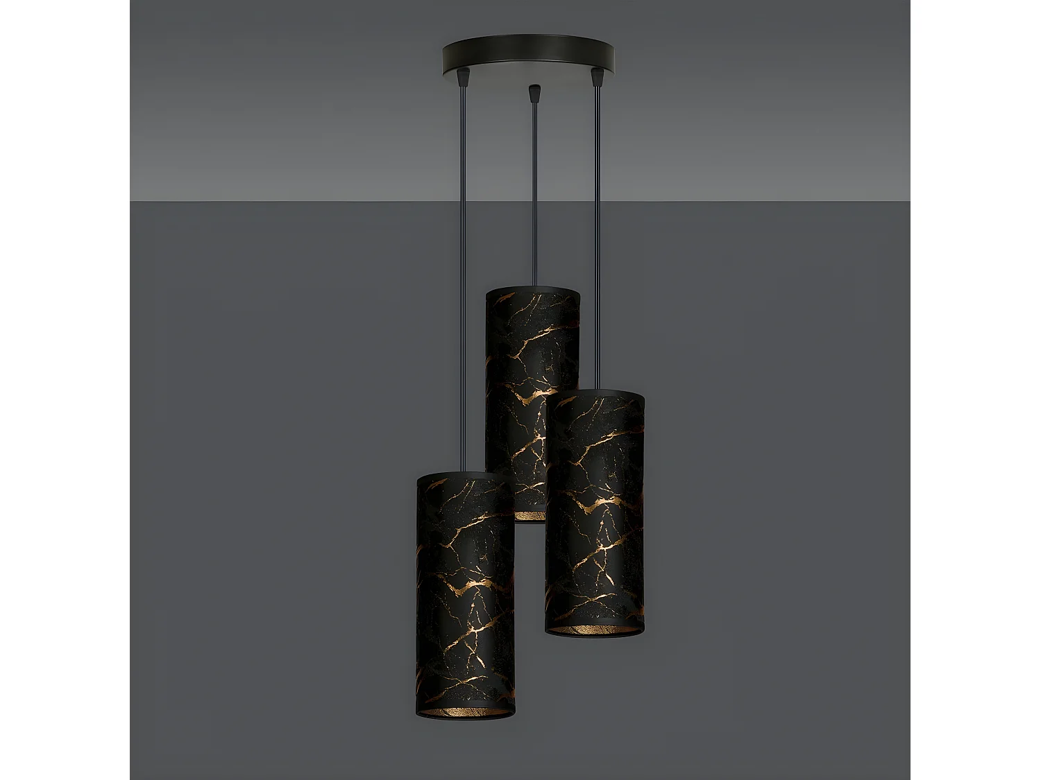 Lampada a Sospensione Karli, Nero, 35x100x22 cm, EPIKASA