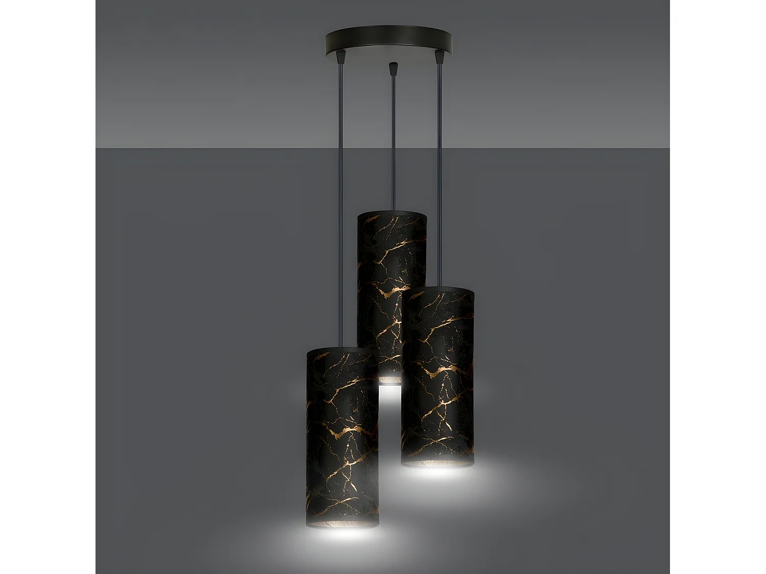 Lampada a Sospensione Karli, Nero, 35x100x22 cm, EPIKASA