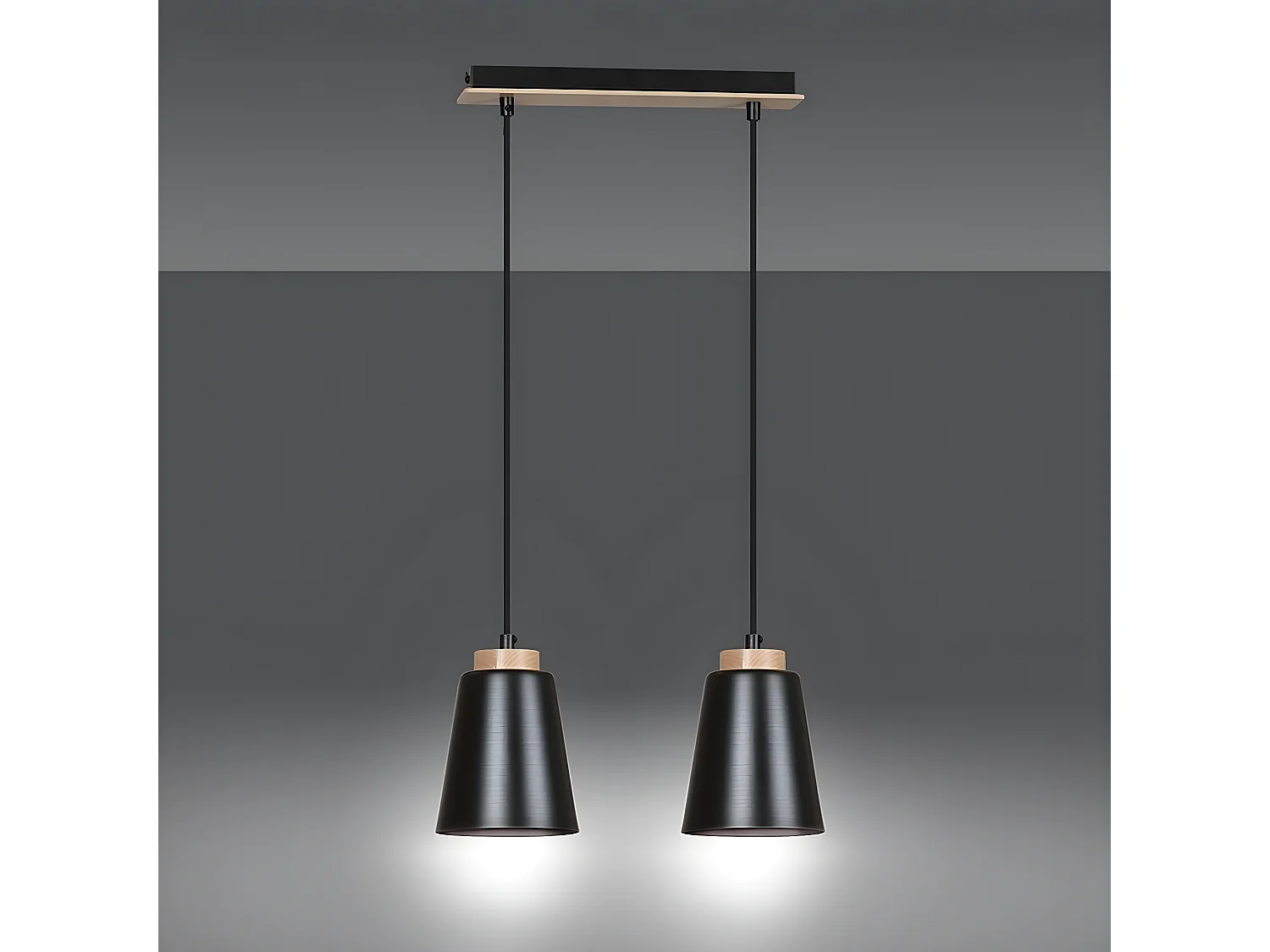 Lampa Wisząca Bolero, Czarny, 40x100x14 cm, Seven Design