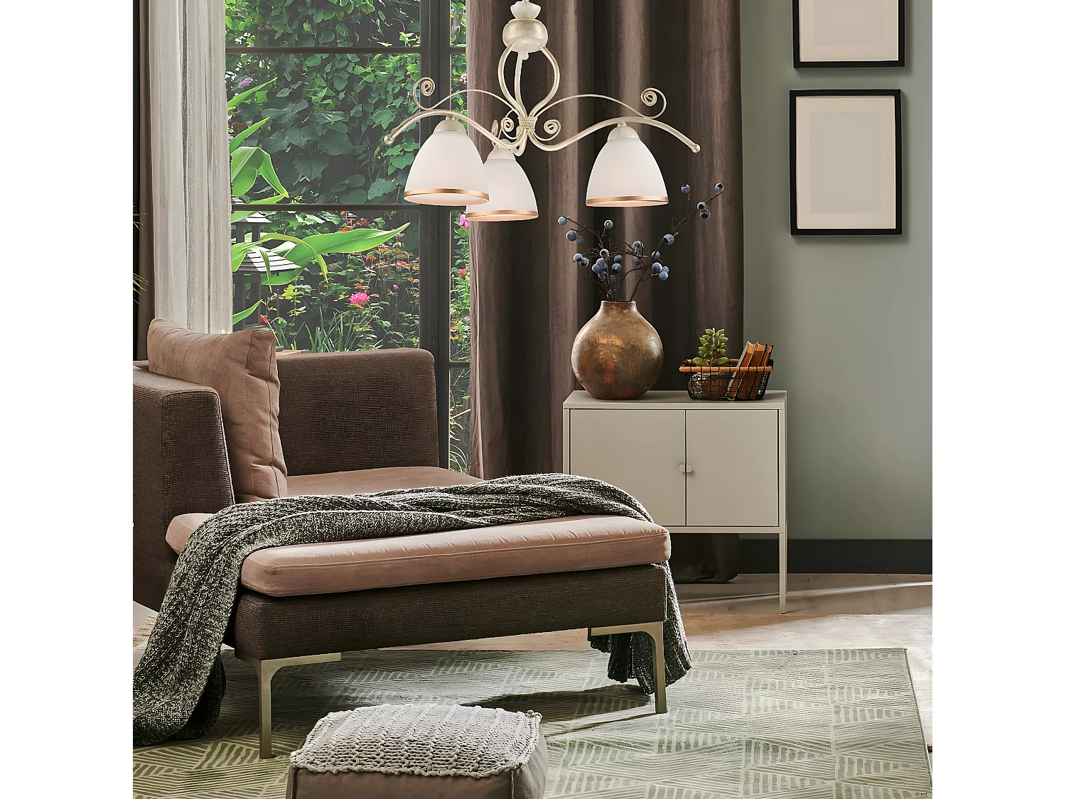 Hanglamp Retro, Wit, 41x41x73 cm, EPIKASA