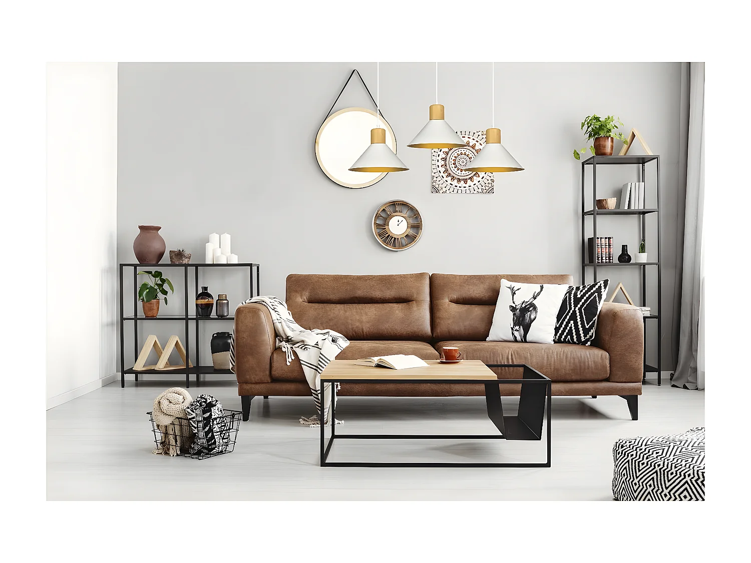 Suspension Rowen, Blanc, 86x100x25 cm, Seven Design