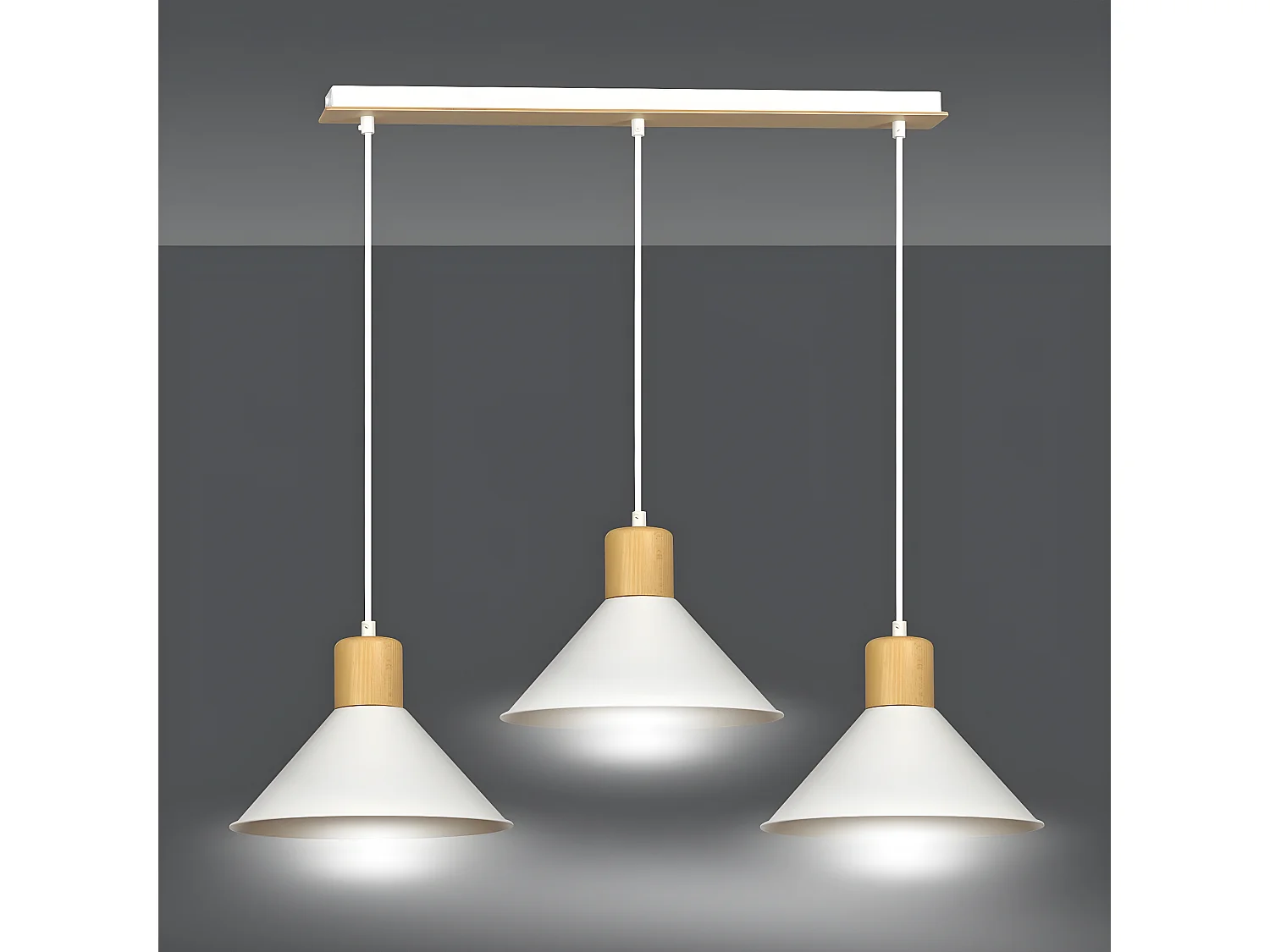 Suspension Rowen, Blanc, 86x100x25 cm, Seven Design
