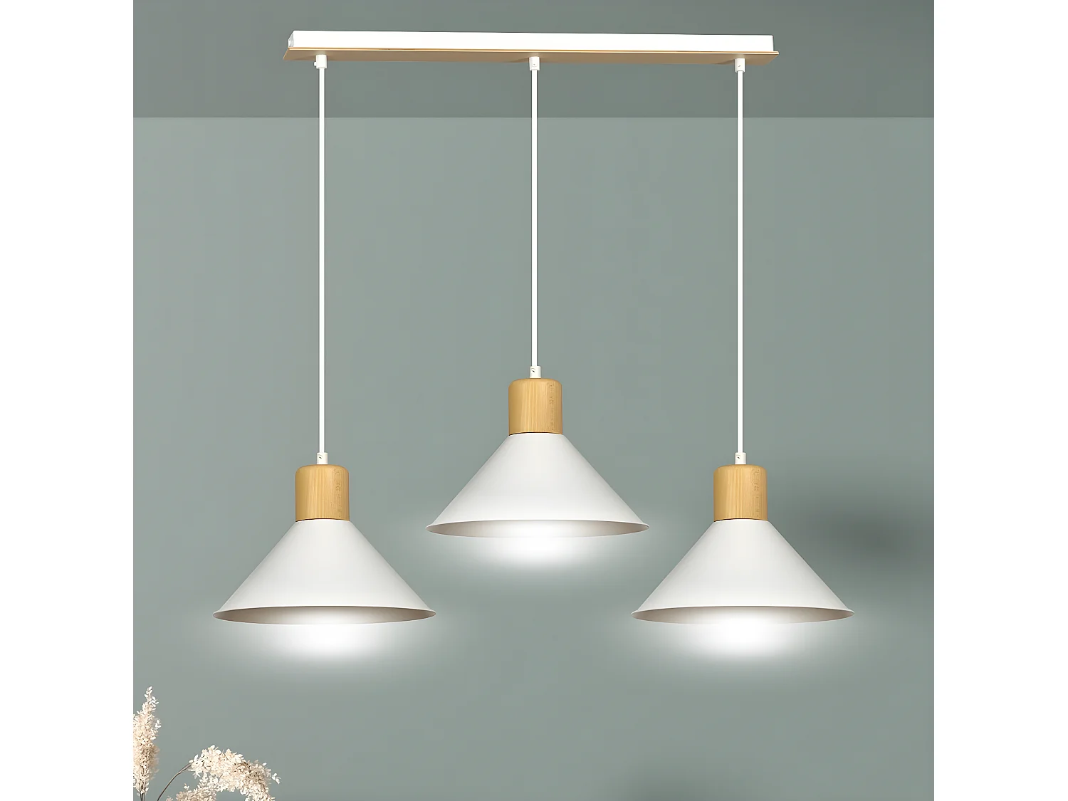 Suspension Rowen, Blanc, 86x100x25 cm, Seven Design