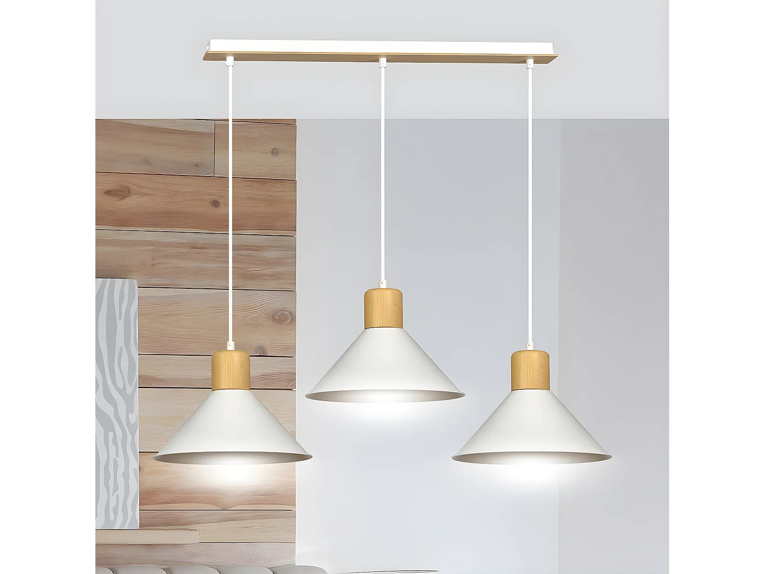 Suspension Rowen, Blanc, 86x100x25 cm, Seven Design