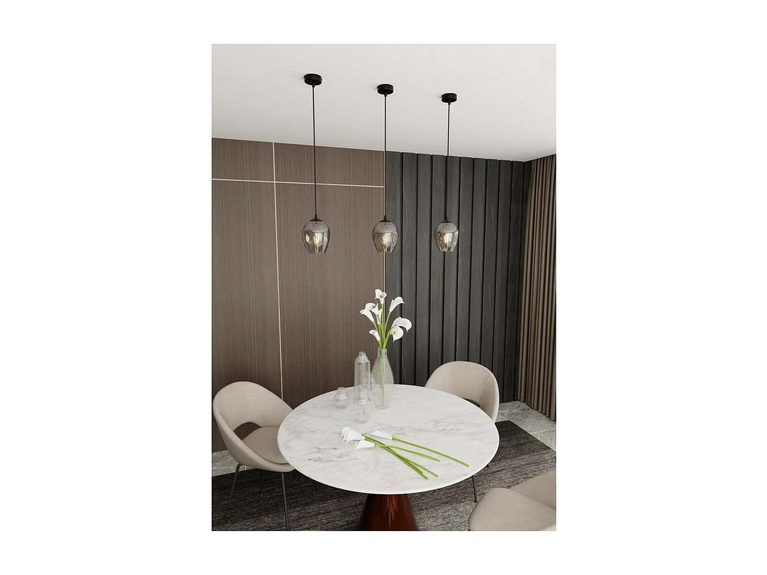 Suspension Istar, Gris, 14x100x14 cm, Seven Design