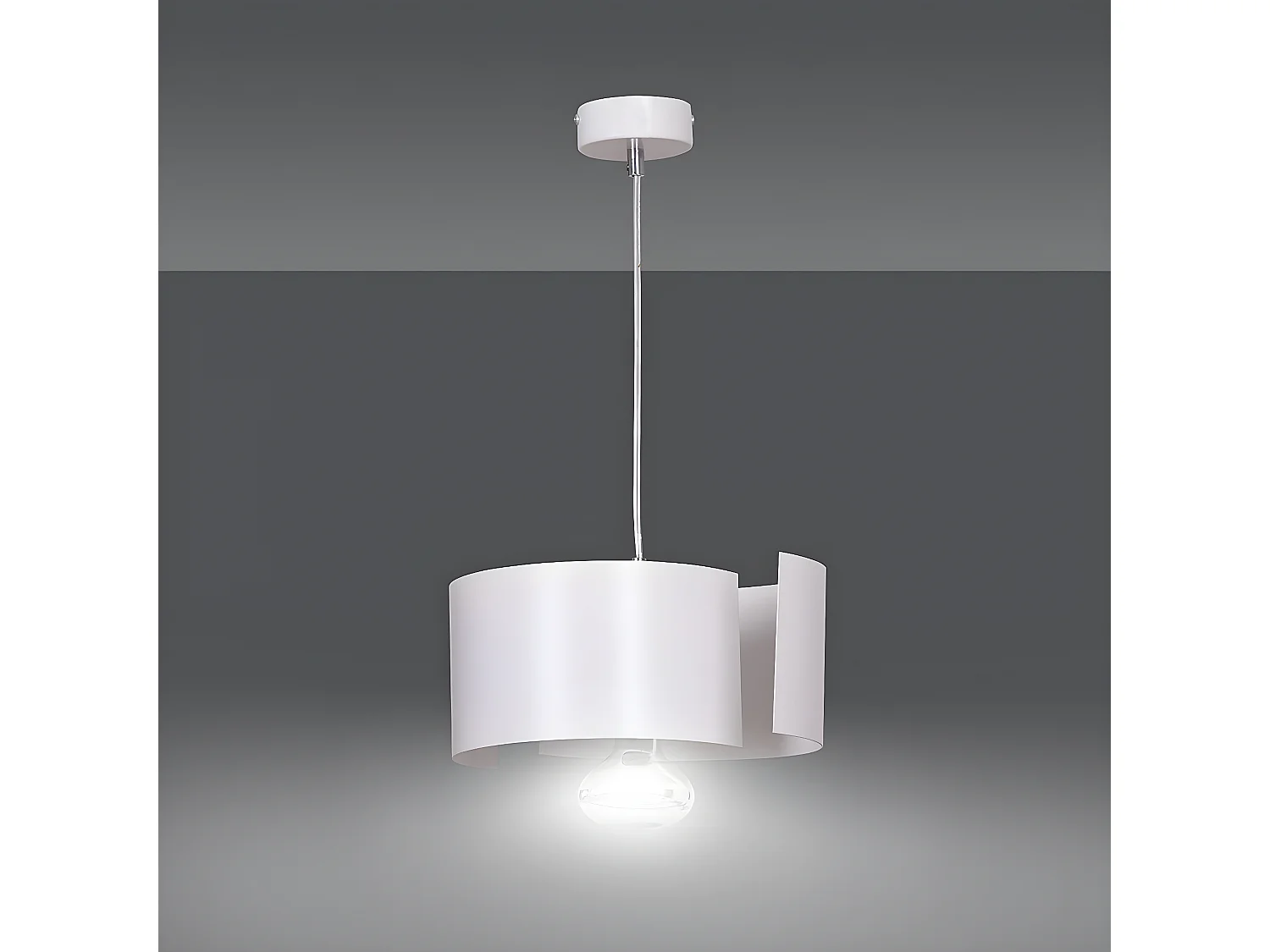 Lampa Wisząca Vixon, Biały, 30x100x30 cm, Seven Design