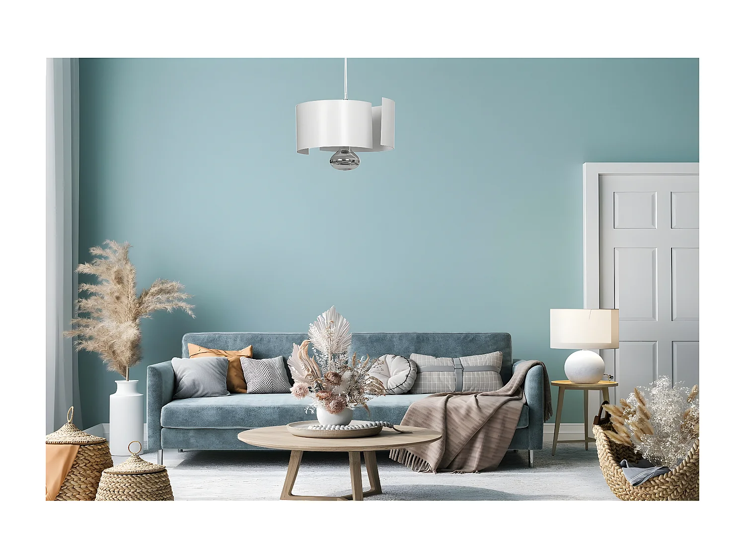 Lampa Wisząca Vixon, Biały, 30x100x30 cm, Seven Design