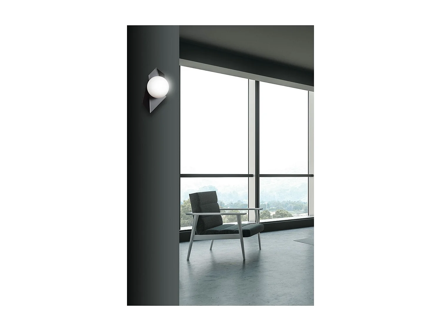 Lampada a Parete Drifton, Nero, 20x30x16 cm, EPIKASA