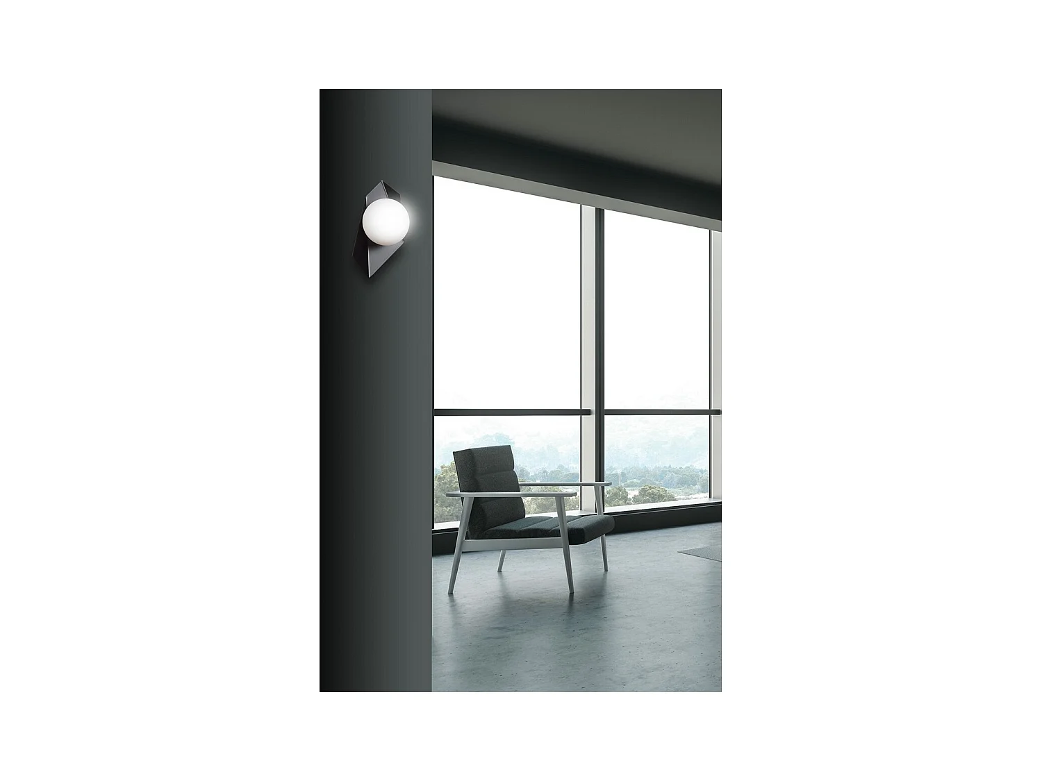 Wandlamp Drifton, Zwart, 20x30x16 cm, EPIKASA