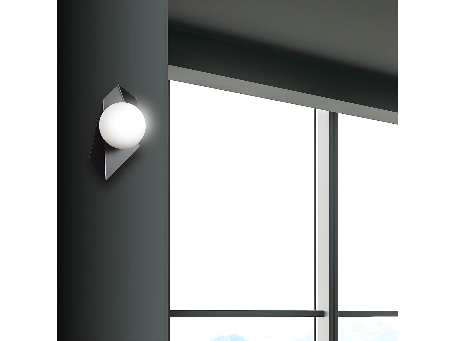 Applique Drifton, Noir, 20x30x16 cm, Seven Design