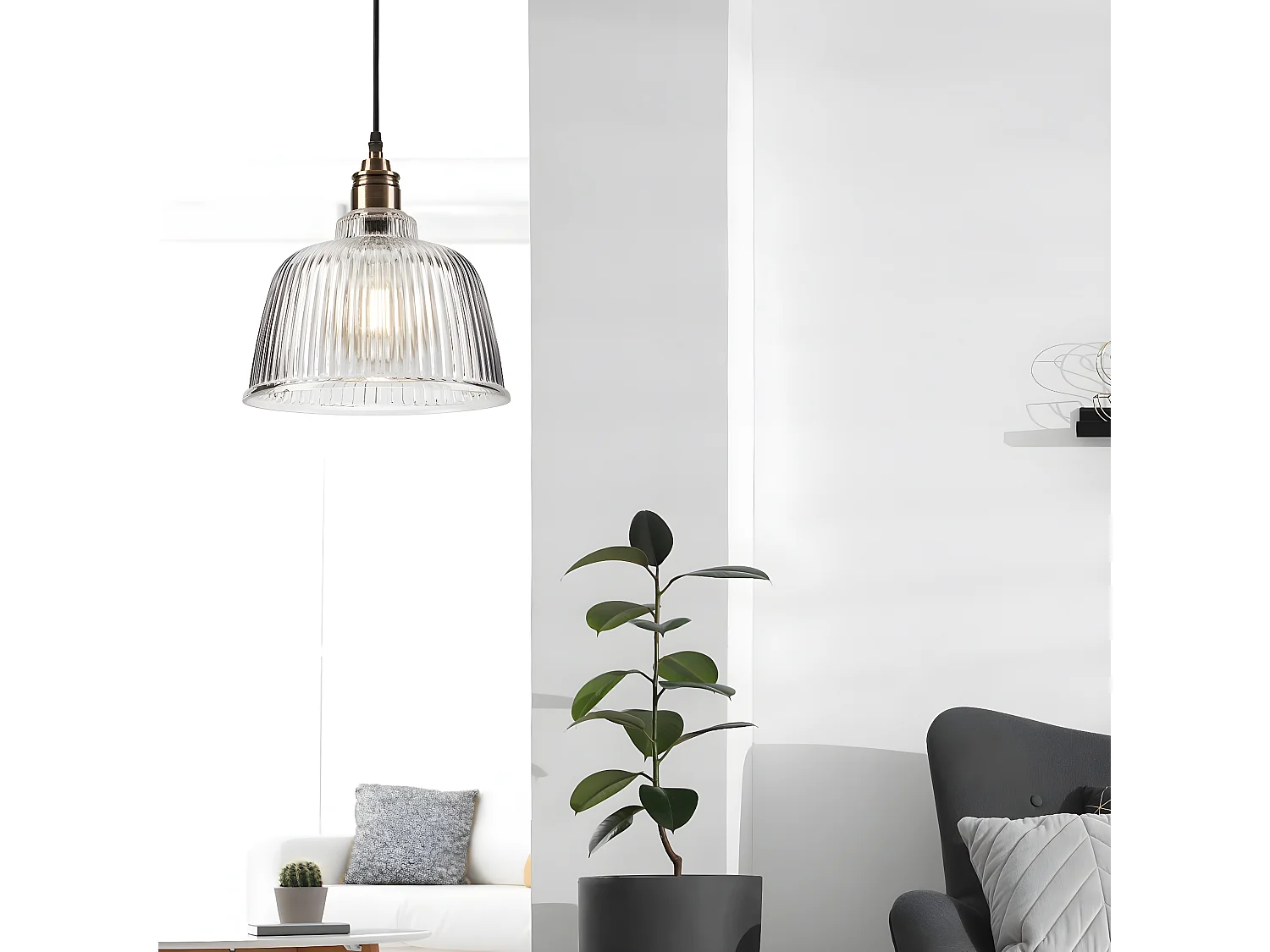 Hanglamp Asta, Messing, 28x28x81 cm, EPIKASA