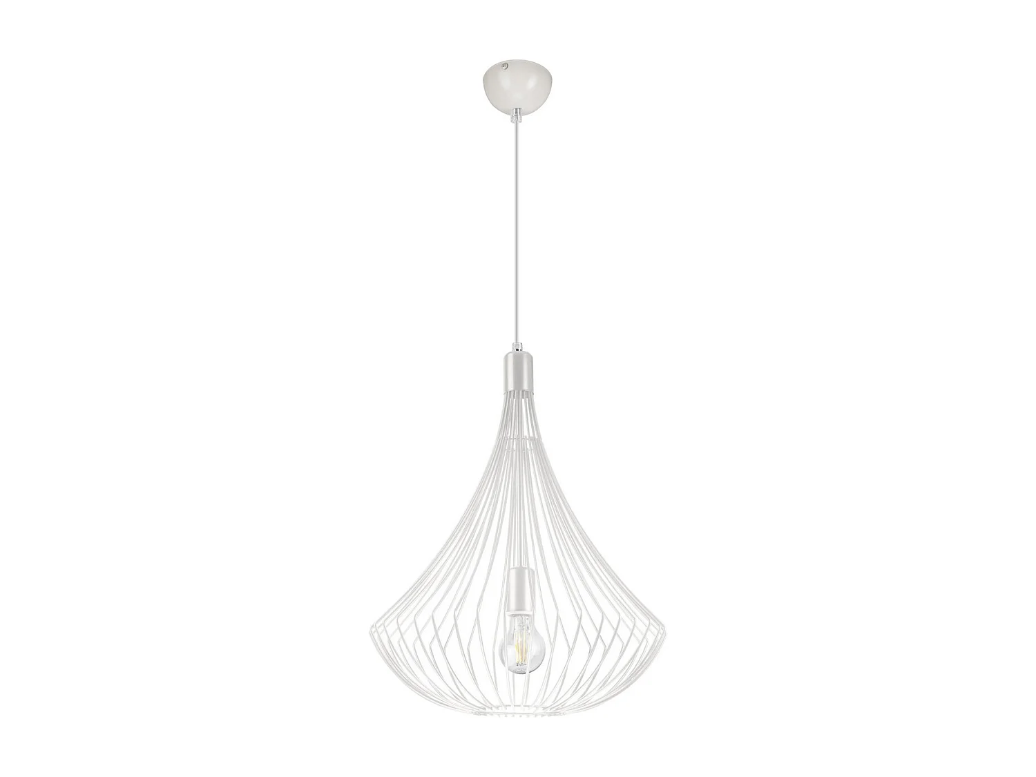 Candeeiro Suspenso Balerina, Branco, 38x38x90 cm, Seven Design