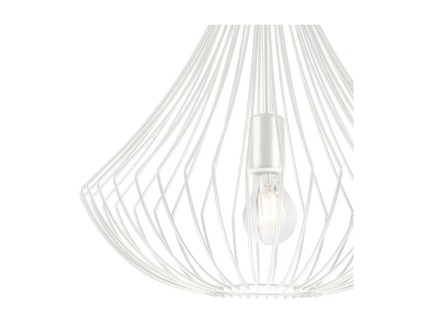 Candeeiro Suspenso Balerina, Branco, 38x38x90 cm, Seven Design