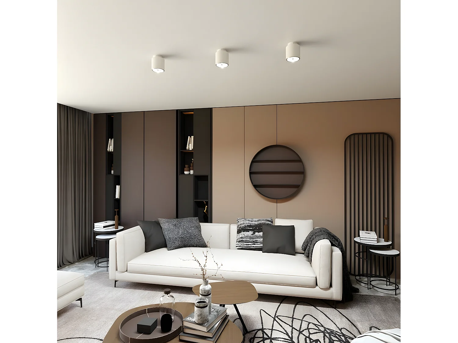 Candeeiro Suspenso Balerina, Branco, 38x38x90 cm, Seven Design