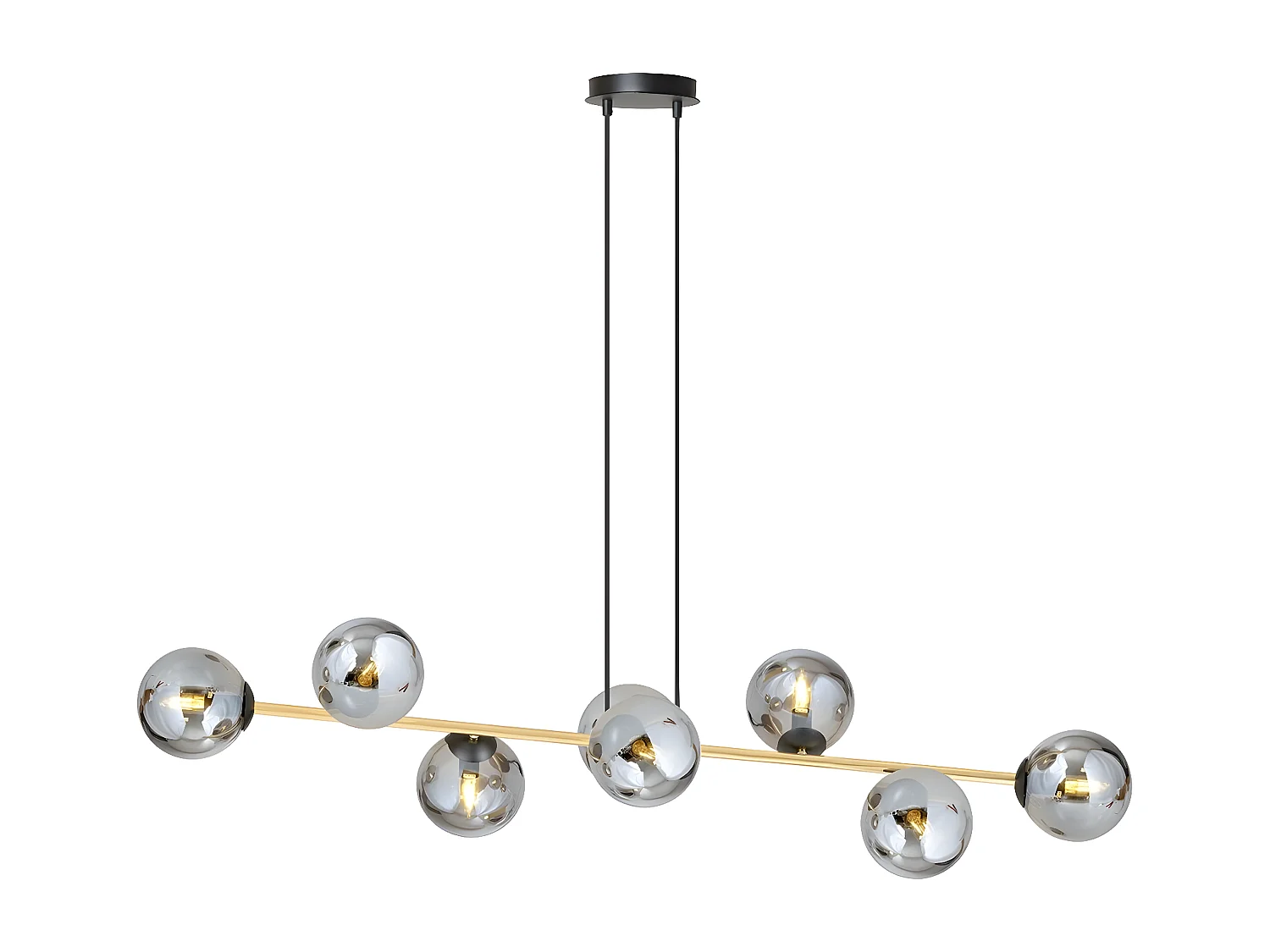 Candeeiro Suspenso Gravity, Preto, 140x100x29 cm, EPIKASA