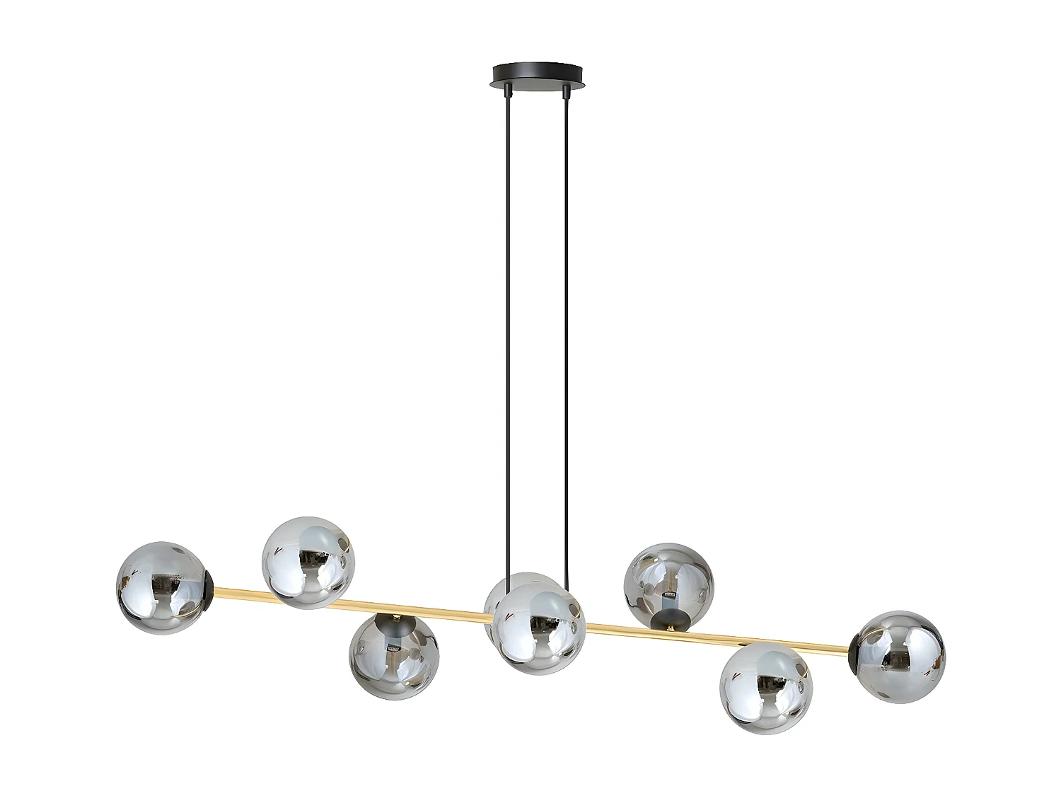 Candeeiro Suspenso Gravity, Preto, 140x100x29 cm, EPIKASA