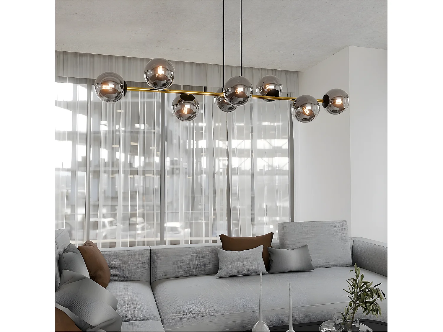 Suspension Gravity 3, Noir, 140x100x29 cm, Seven Design