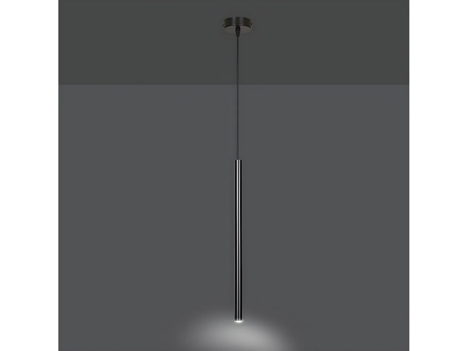 Hanglamp Selter, Zwart, 8x120x8 cm, Seven Design