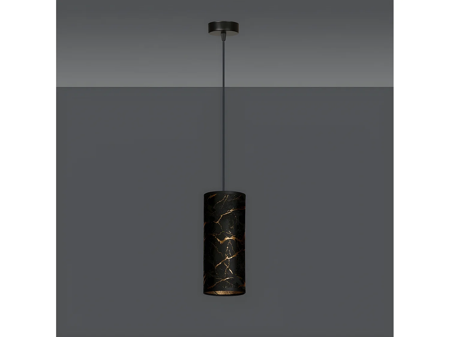 Candeeiro Suspenso Karli, Preto, 10x100x6 cm, Seven Design