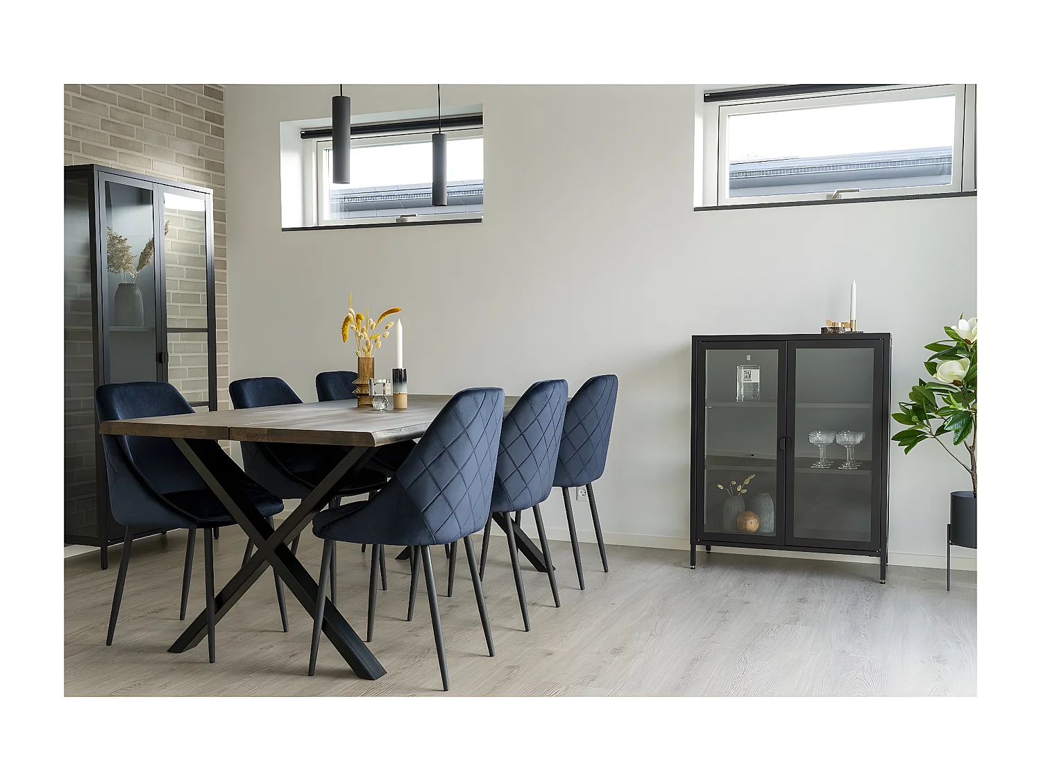 Suspension Paris, Noir, 6x6x28 cm, Seven Design