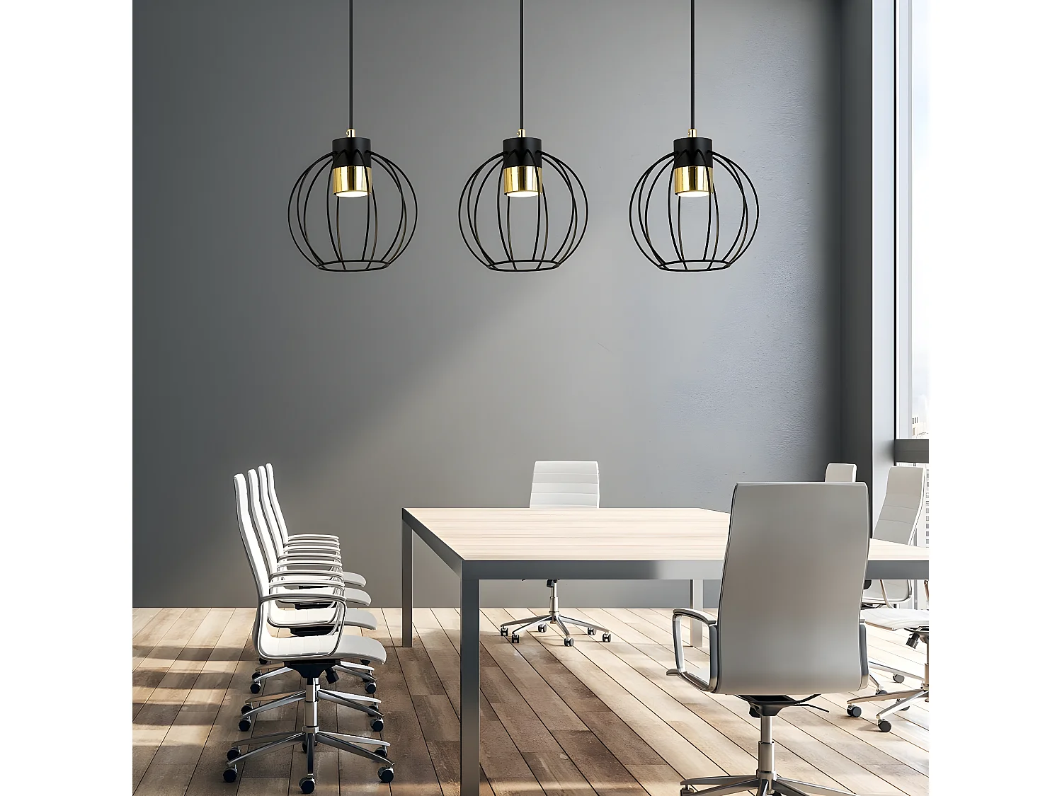 Suspension Falis, Noir, 80x120x18 cm, Seven Design