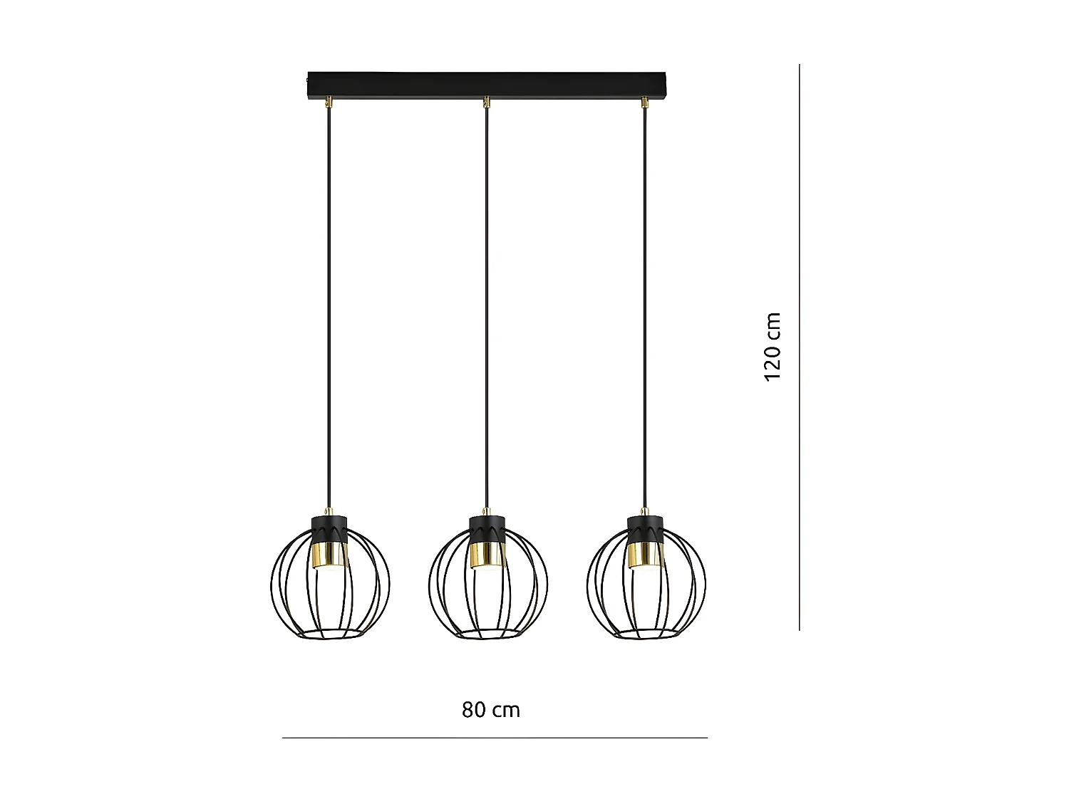 Suspension Falis, Noir, 80x120x18 cm, Seven Design
