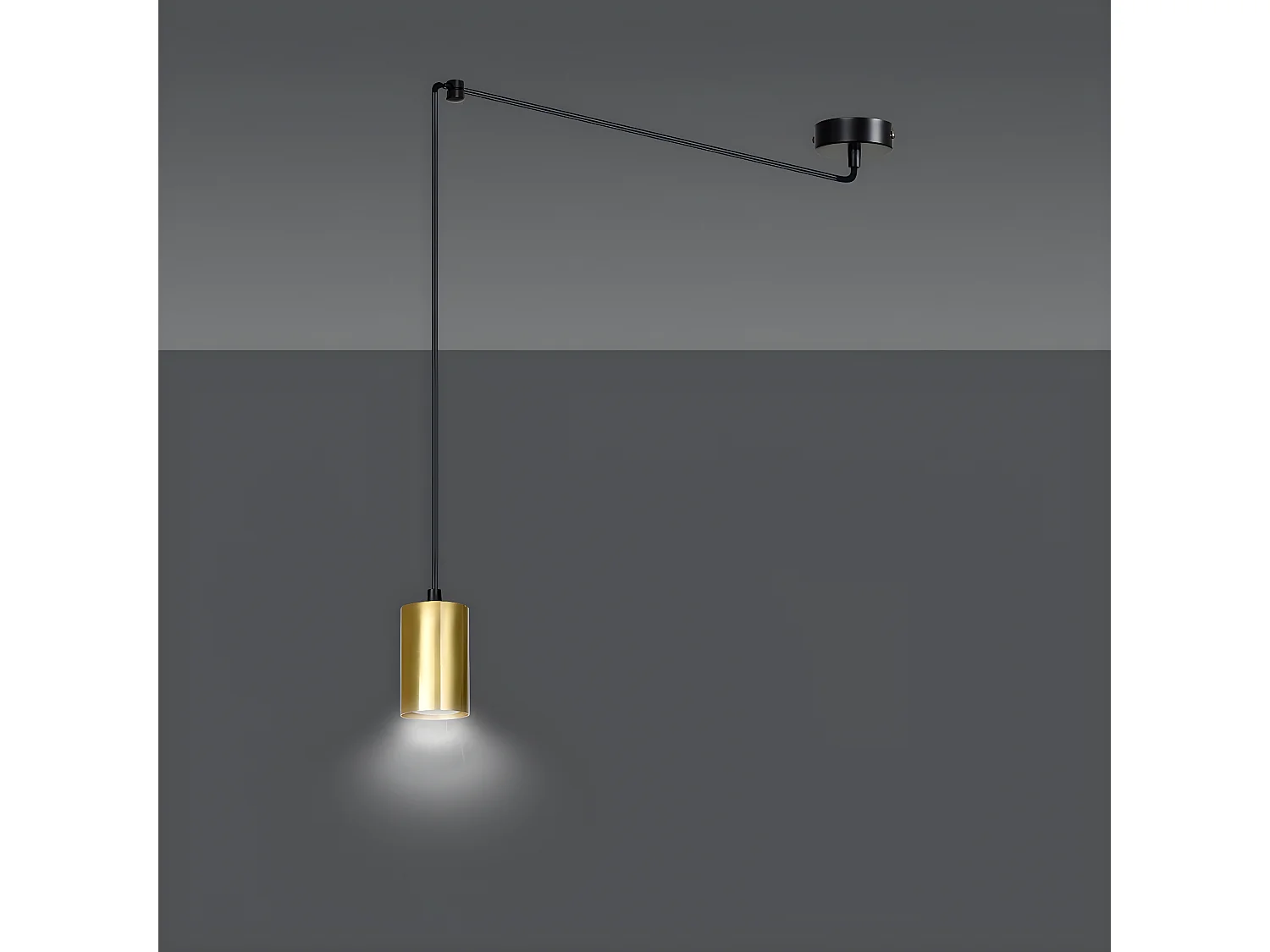 Hanglamp Traker 8, Zwart, 300x300x8 cm, Seven Design
