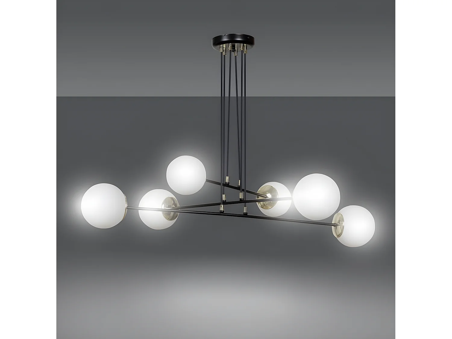 Candeeiro Suspenso Ognis, Preto, 90x100x75 cm, EPIKASA