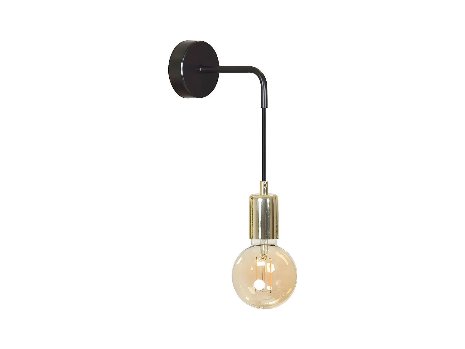 Lampada a Parete Vesio, Nero, 20x30x12 cm, EPIKASA