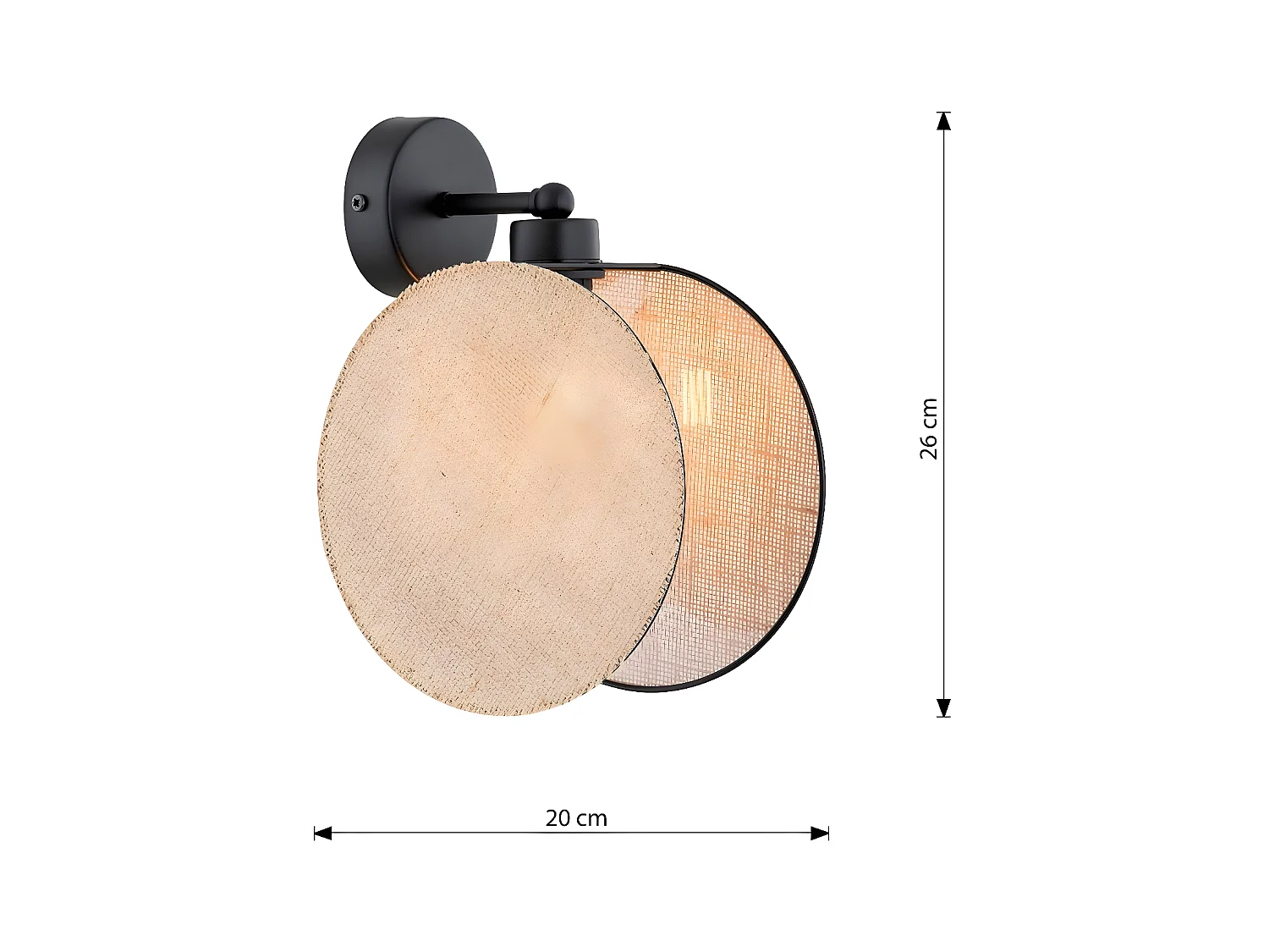 Lampa ścienna Motif, Beżowy, 20x26x22 cm, EPIKASA