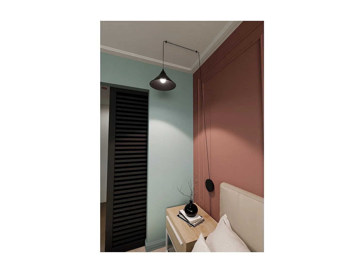 Candeeiro Suspenso Abramo, Preto, 400x400x60 cm, Seven Design