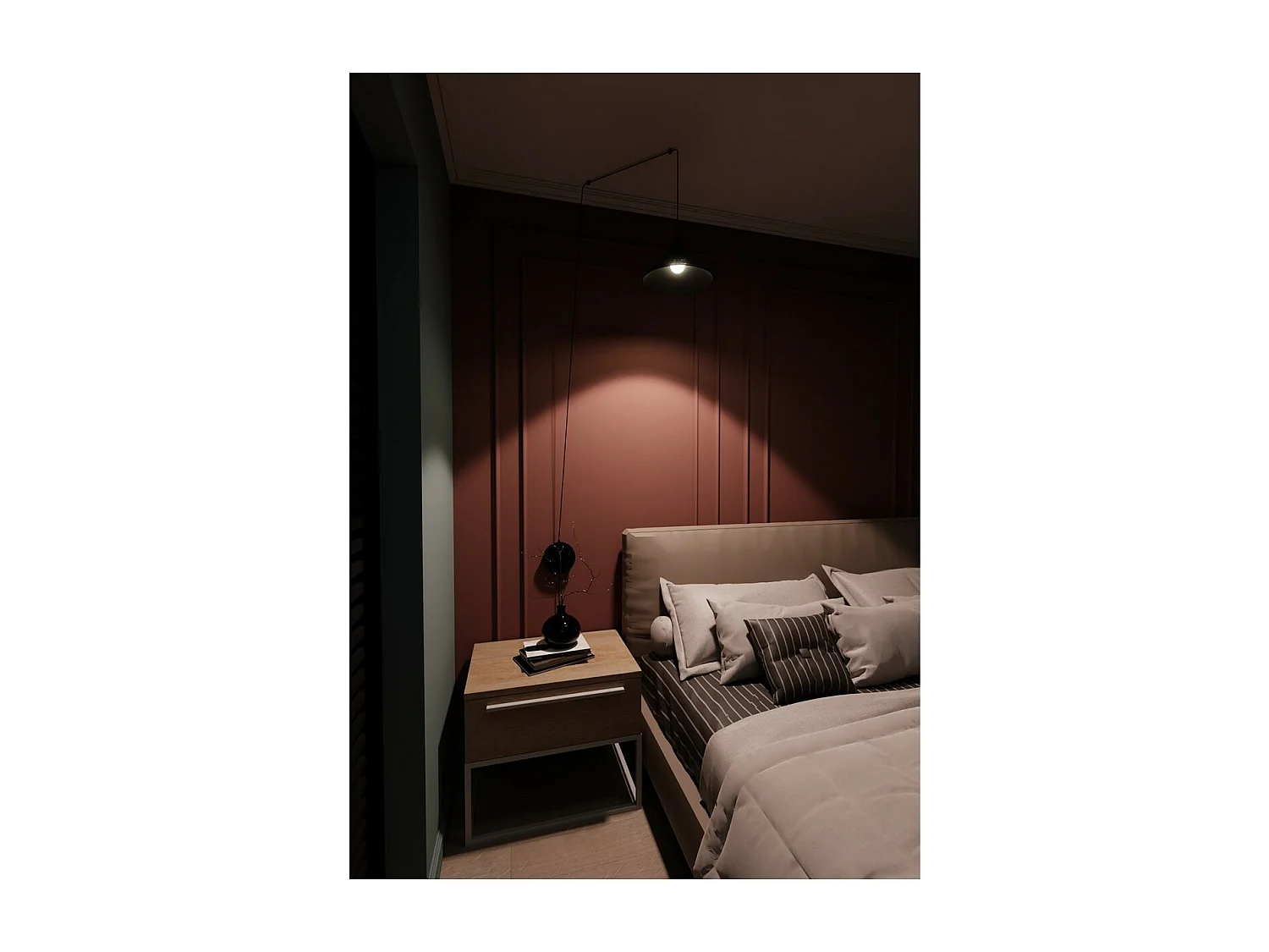 Candeeiro Suspenso Abramo, Preto, 400x400x60 cm, Seven Design