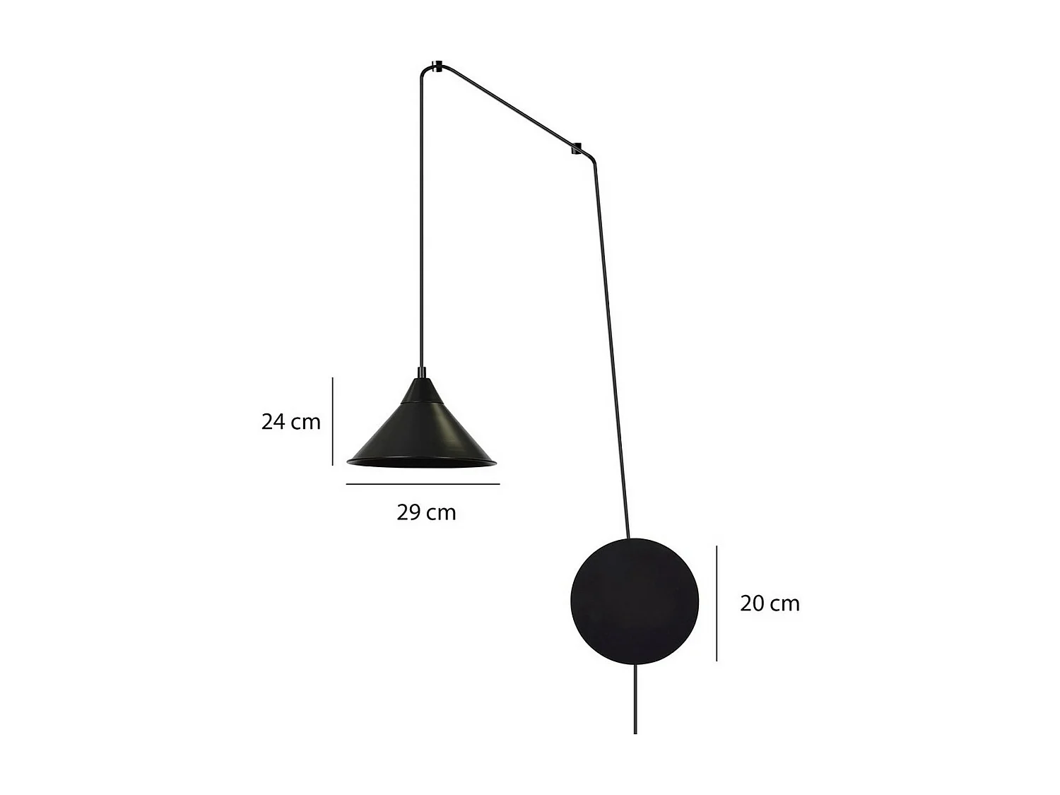 Candeeiro Suspenso Abramo, Preto, 400x400x60 cm, Seven Design