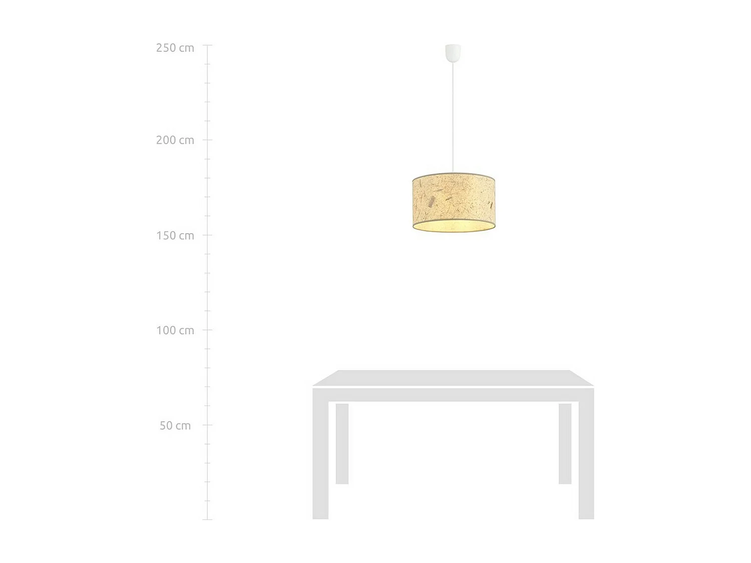 Hanglamp Aston, Beige, 35x100x35 cm, Seven Design