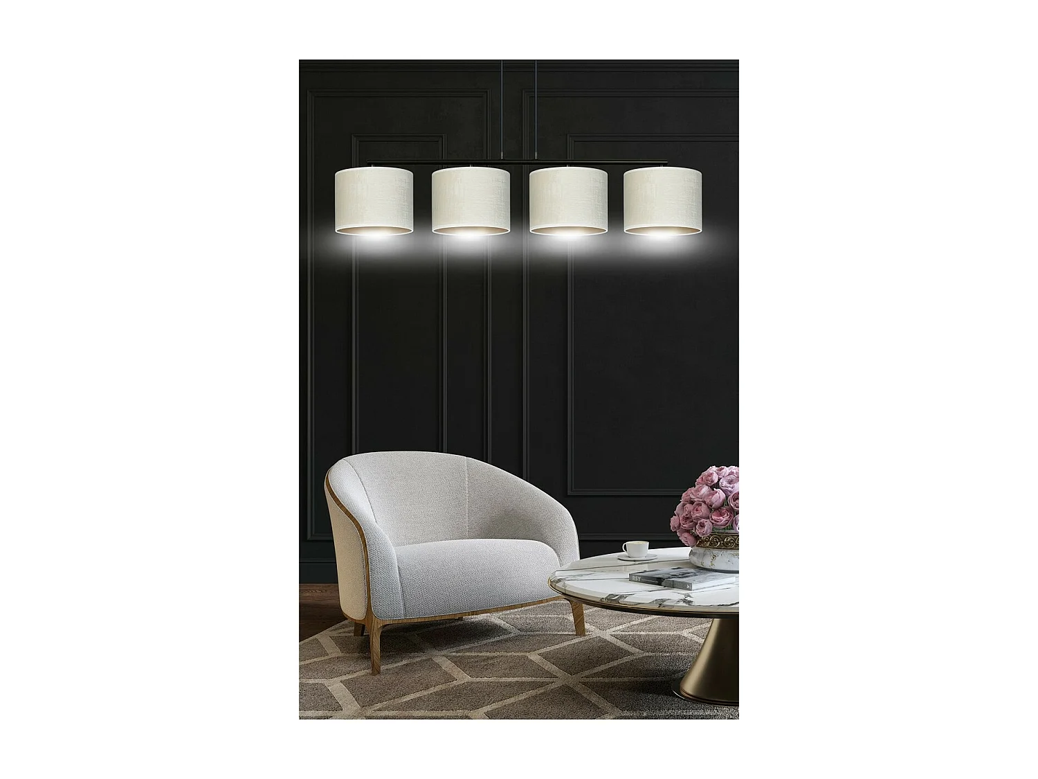 Suspension Hilde, Blanc, 97x100x18 cm, Seven Design
