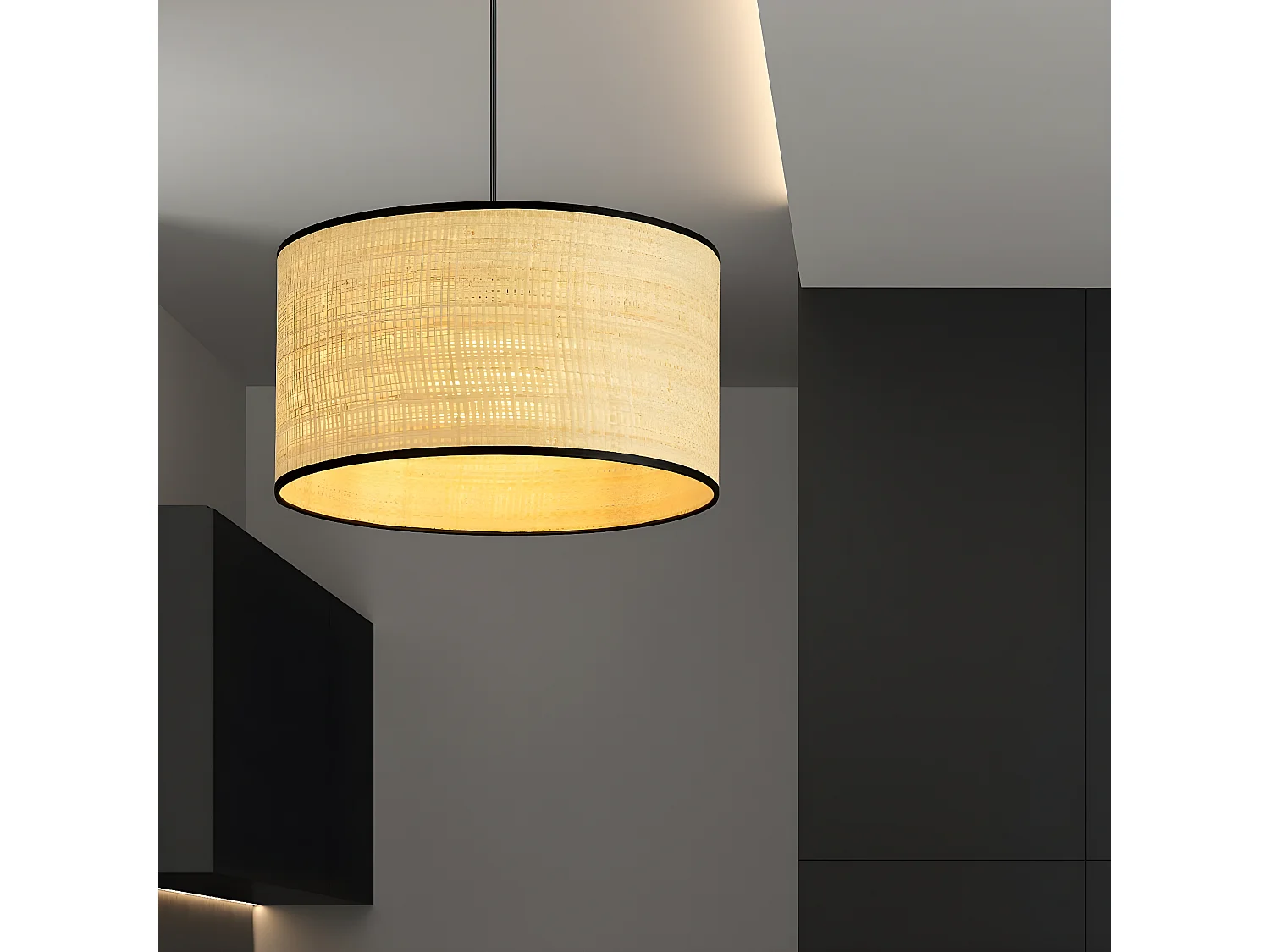 Hanglamp Aston, Beige, 35x100x35 cm, Seven Design