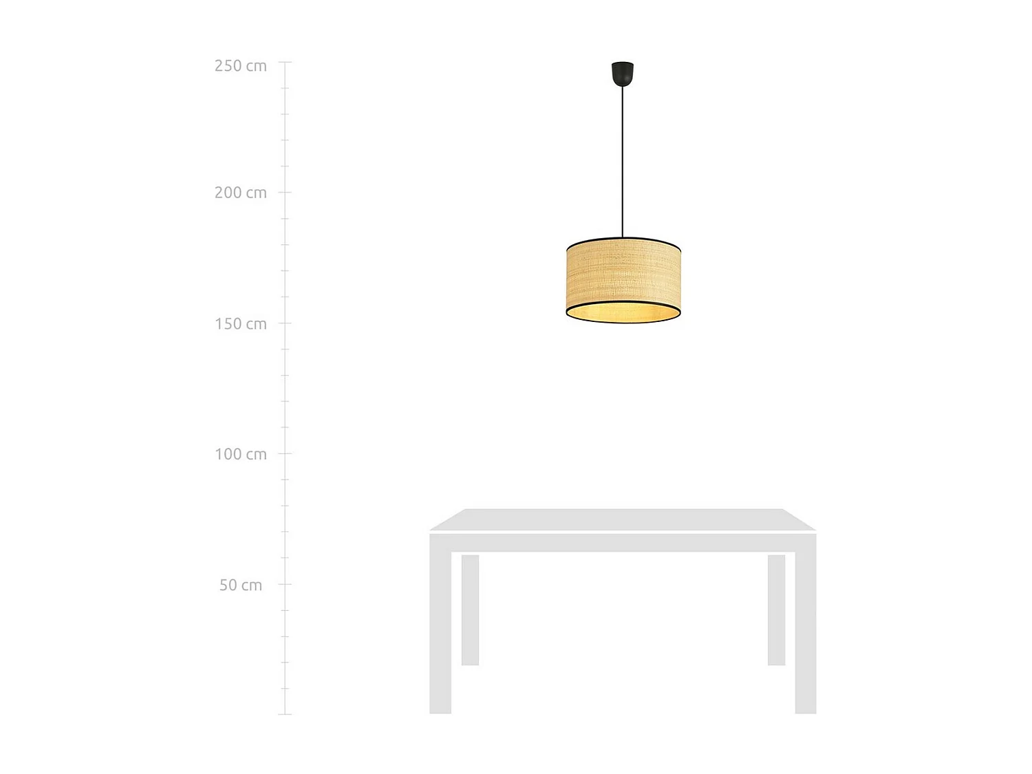 Suspension Aston, Beige, 35x100x35 cm, Seven Design