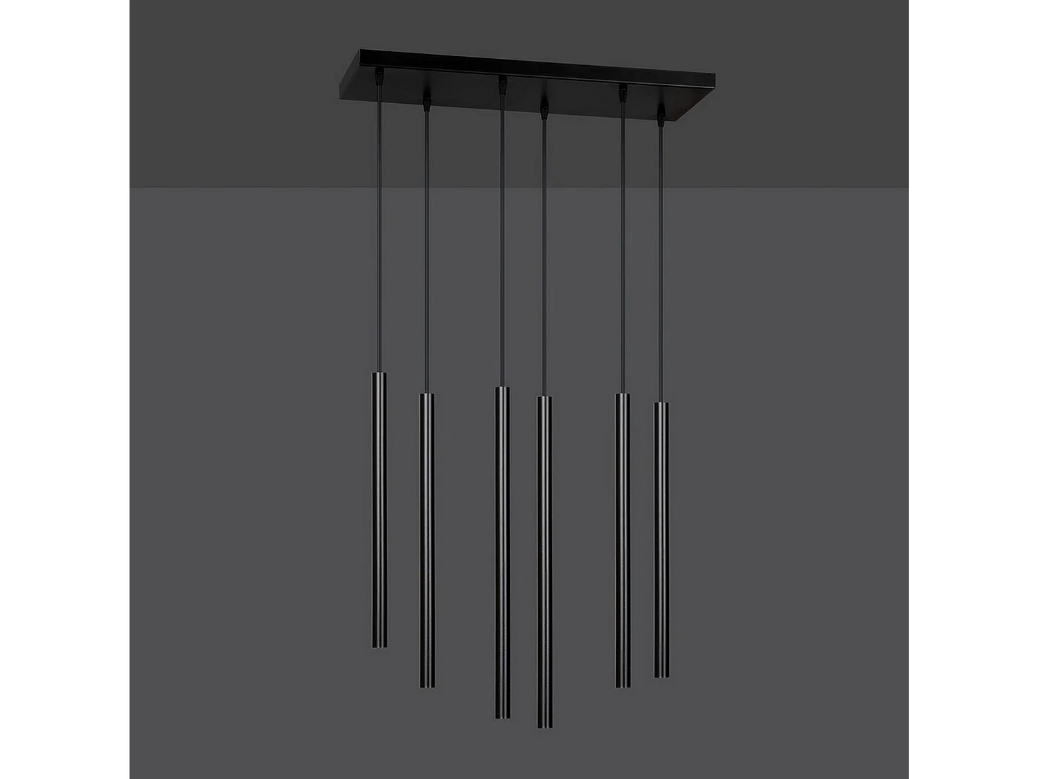 Hanglamp Selter, Zwart, 70x22x120 cm, Seven Design
