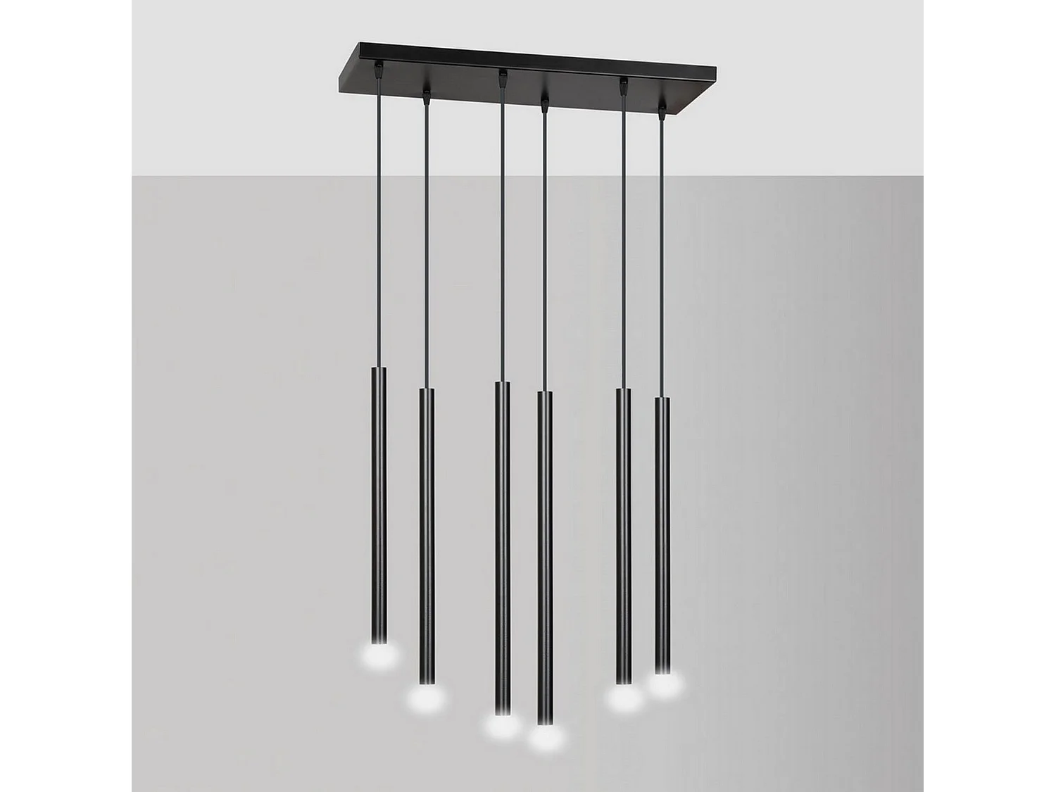 Hanglamp Selter, Zwart, 70x22x120 cm, Seven Design