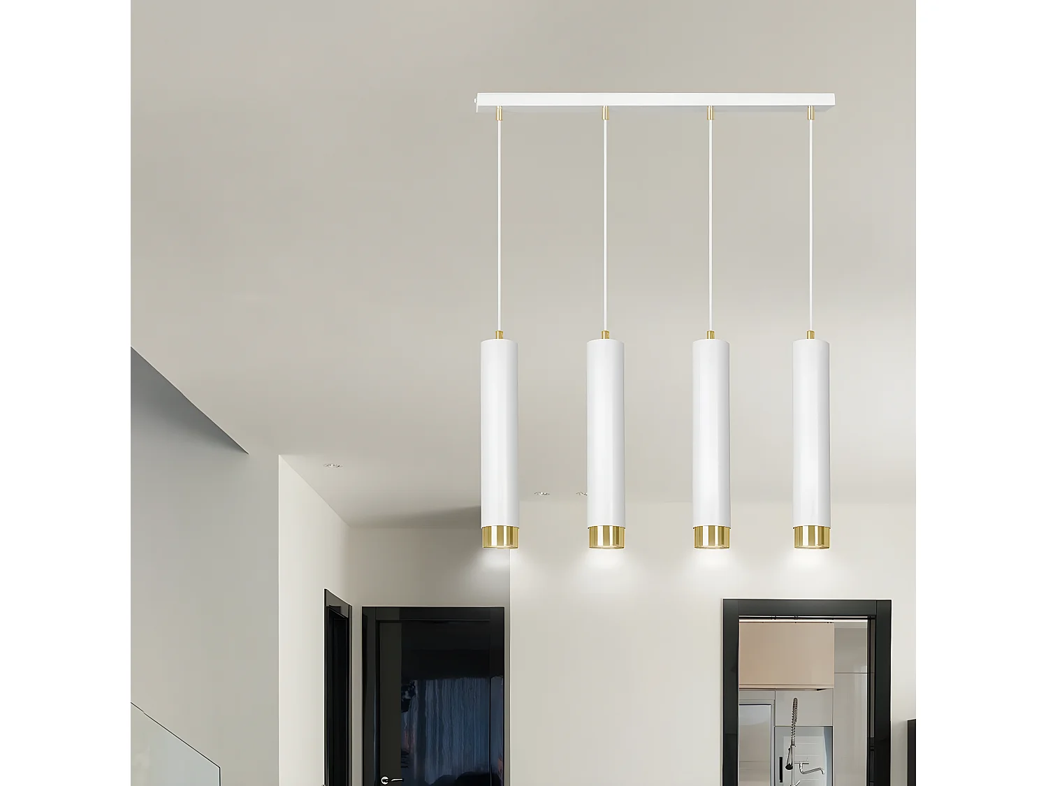 Suspension Kibo 9, Blanc, 60x100x6 cm, Seven Design