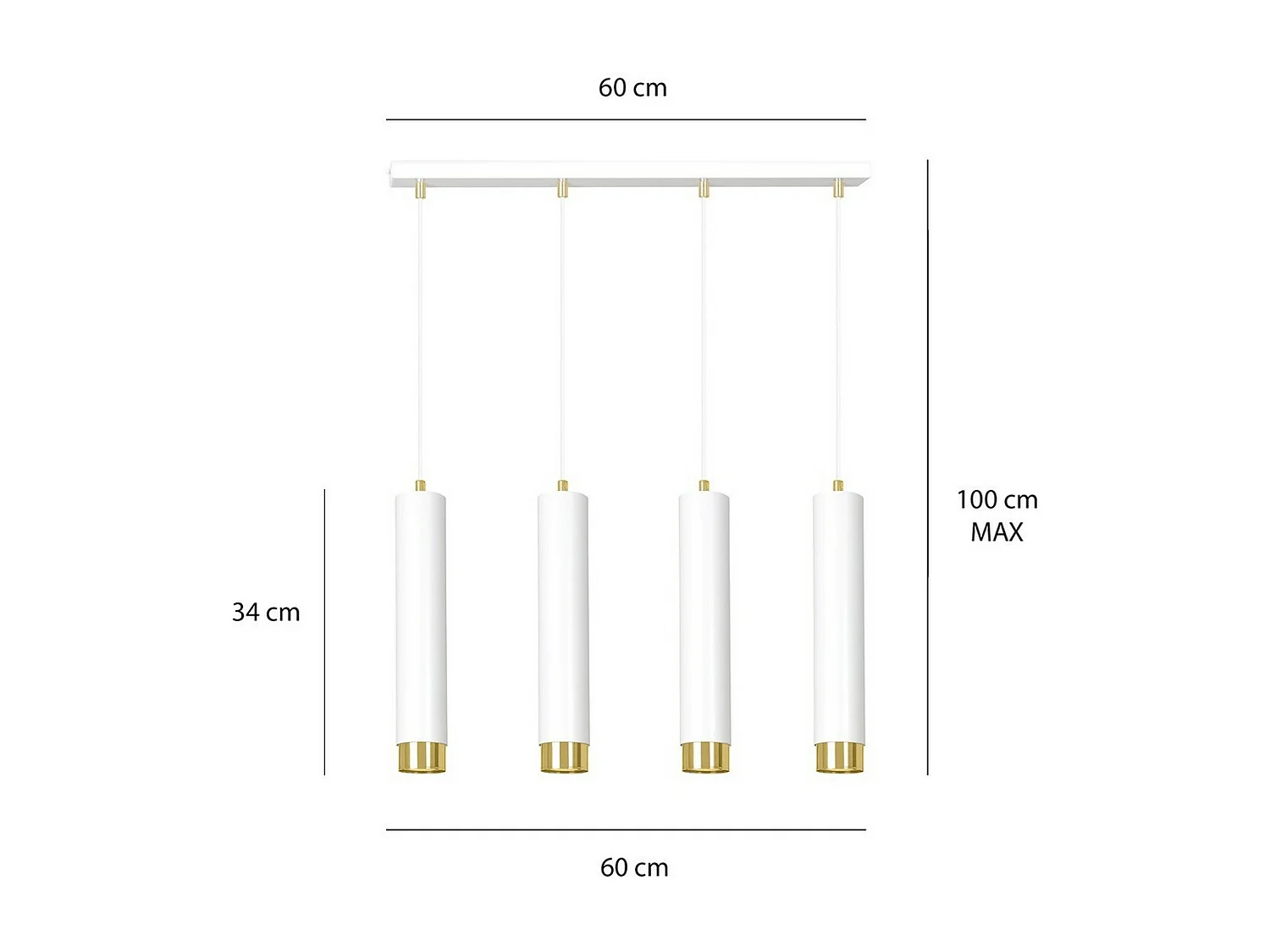 Suspension Kibo 9, Blanc, 60x100x6 cm, Seven Design