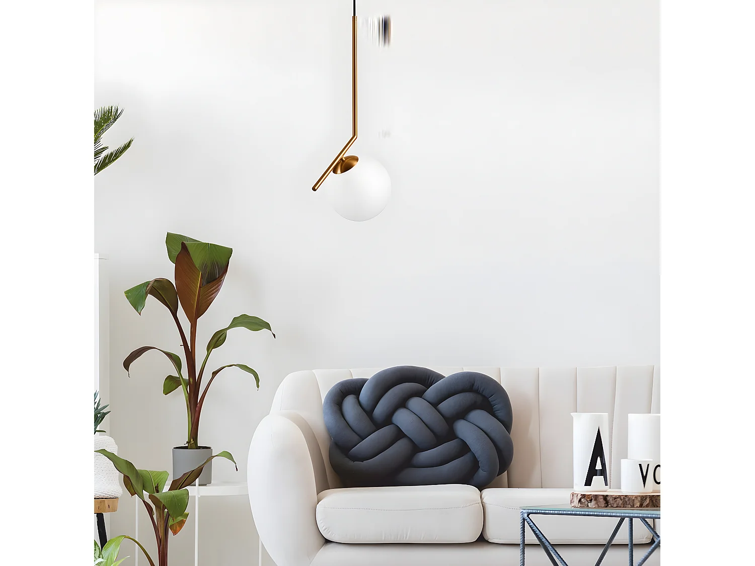 Hanglamp Amber, Messing, 30x30x130 cm, Seven Design