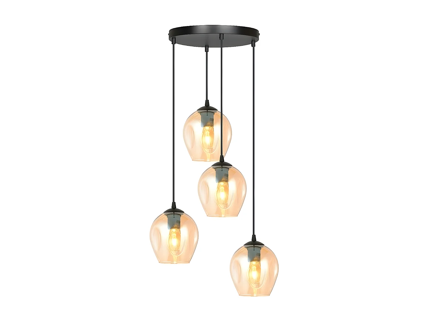 Lampa Wisząca Istar 10, Bursztyn, 40x100x40 cm, Seven Design