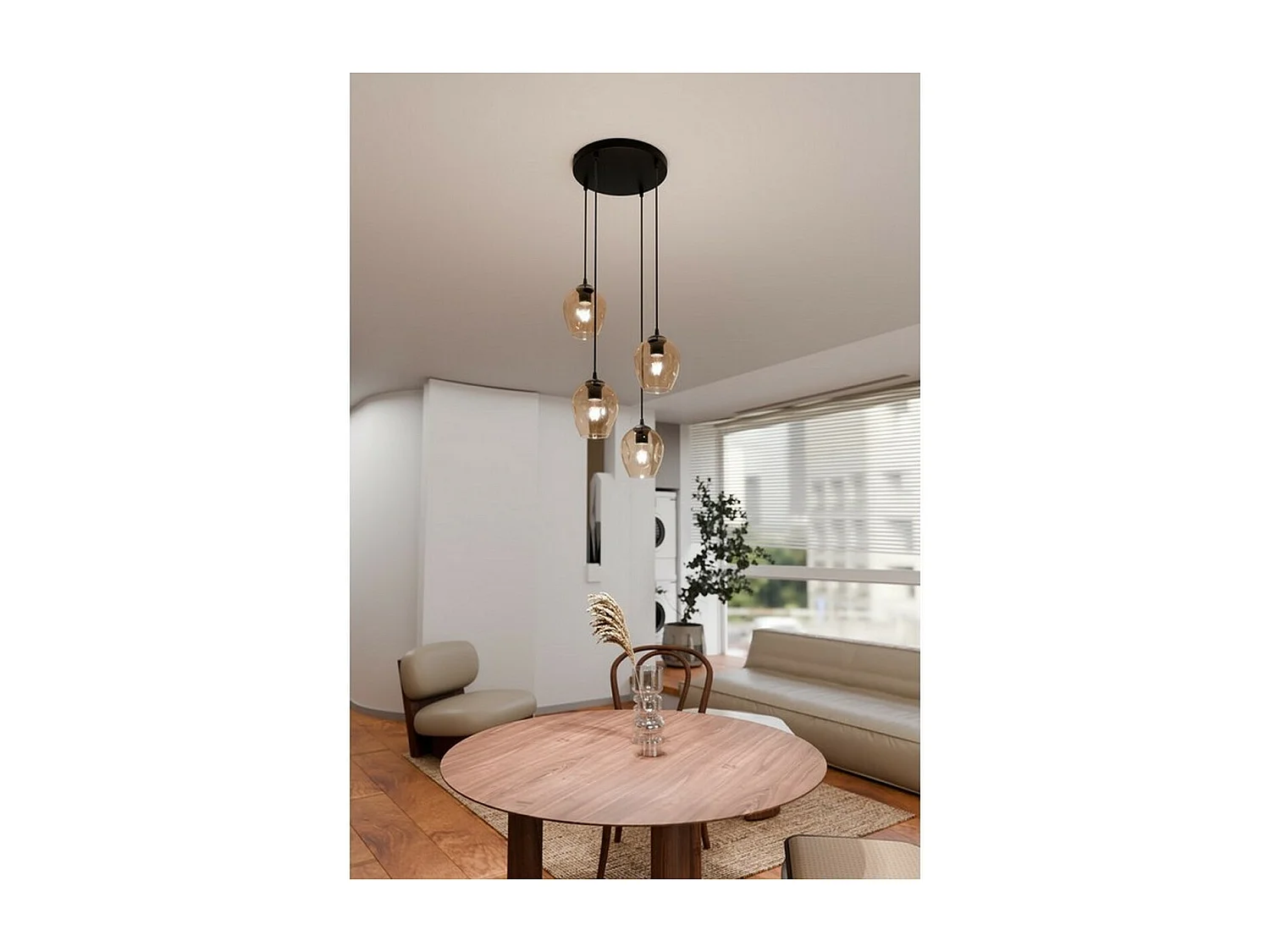 Lampa Wisząca Istar 10, Bursztyn, 40x100x40 cm, Seven Design