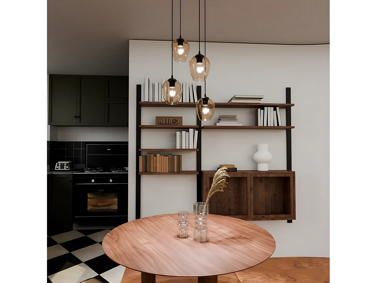 Lampa Wisząca Istar 10, Bursztyn, 40x100x40 cm, Seven Design