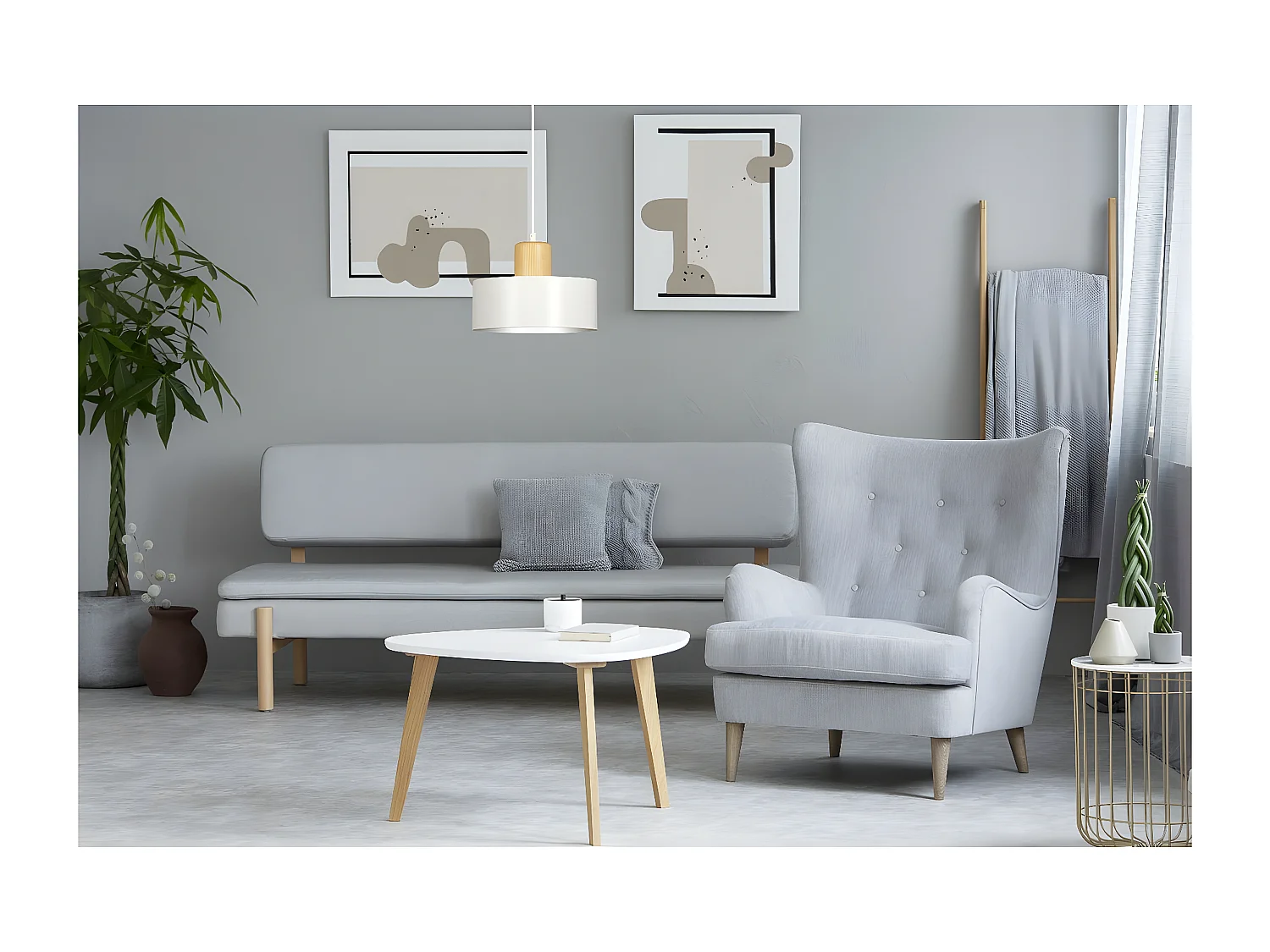 Suspension Torin, Blanc, 25x100x25 cm, Seven Design