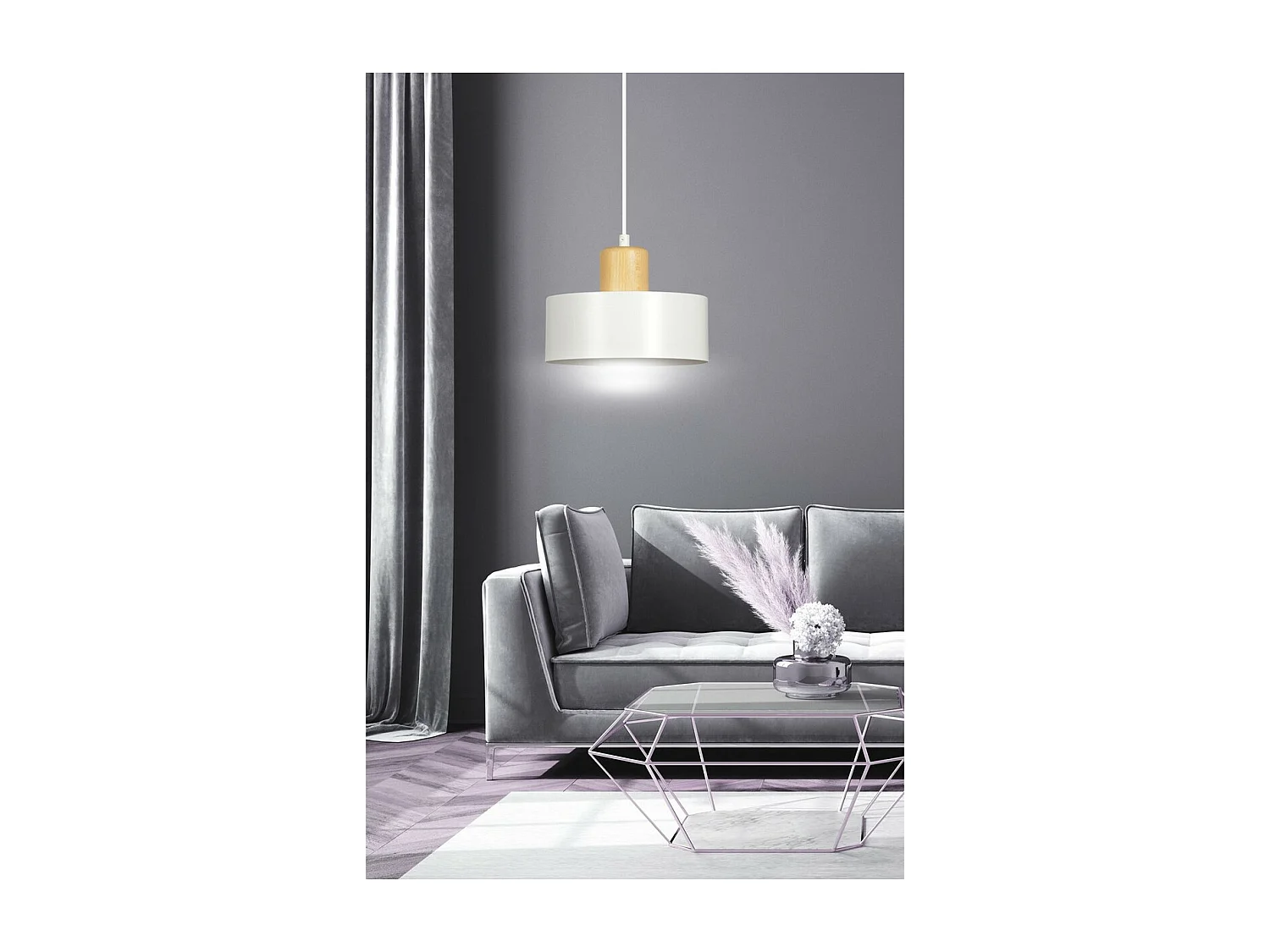 Suspension Torin, Blanc, 25x100x25 cm, Seven Design