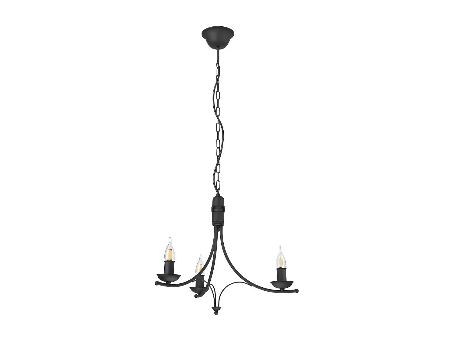 Hanglamp Luca, Zwart, 50x50x100 cm, Seven Design