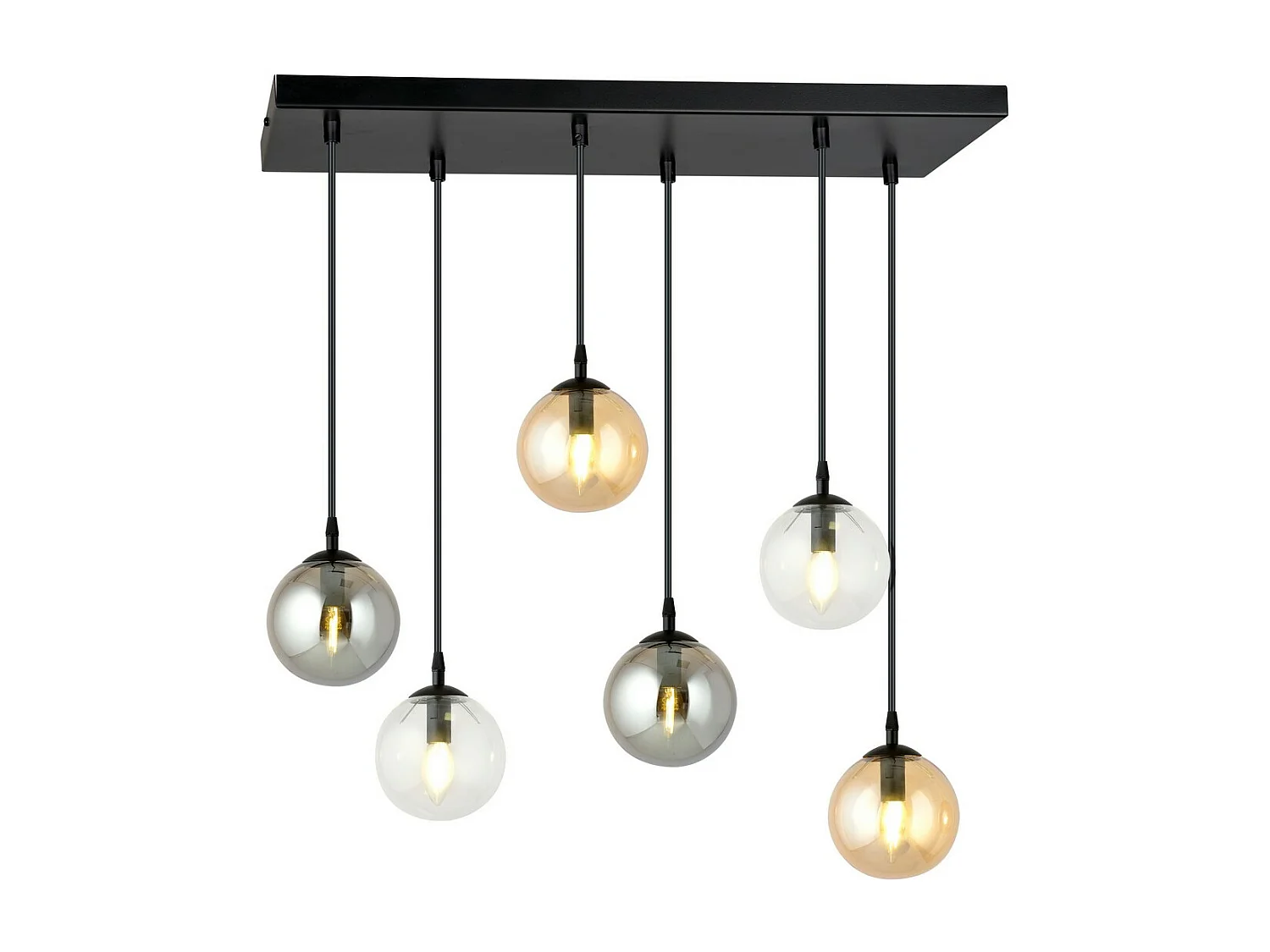 Suspension Cosmo 10, Noir, 65x120x22 cm, Seven Design